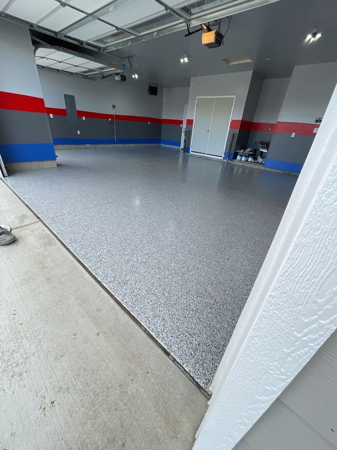 Garage Transformation using Slate Stone by Croc Coatings, LLC
