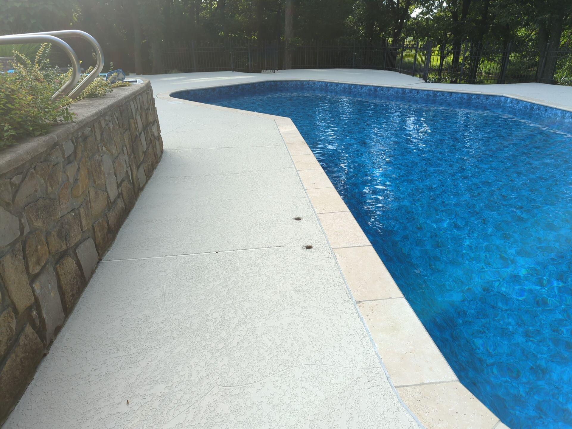 Pool Deck Resurface W/ Custom Scoreline - Olathe, KS by Big Red Decorative Concrete, LLC