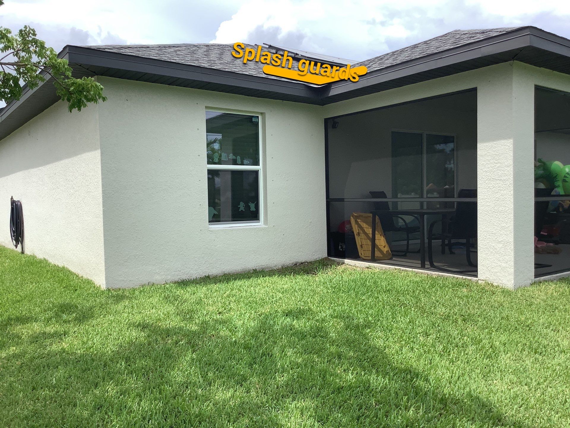 Black Seamless Gutters using black seamless gutters in Cape Coral FL by Gutter Professors