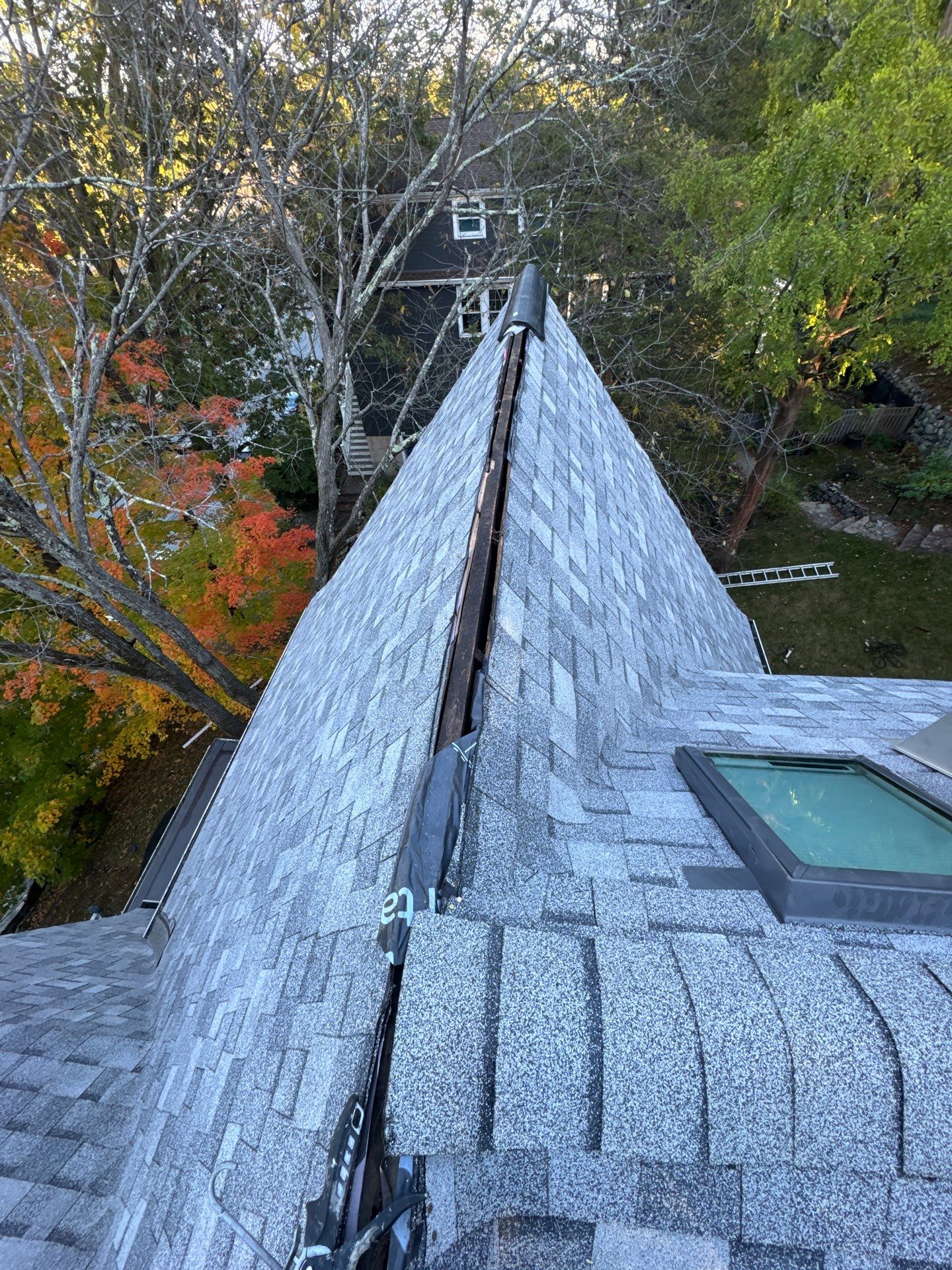 Full Roof & Porch EPDM Replacement with Skylight and Chimney Repairs by Mighty Dog Roofing of Greater Middlesex County