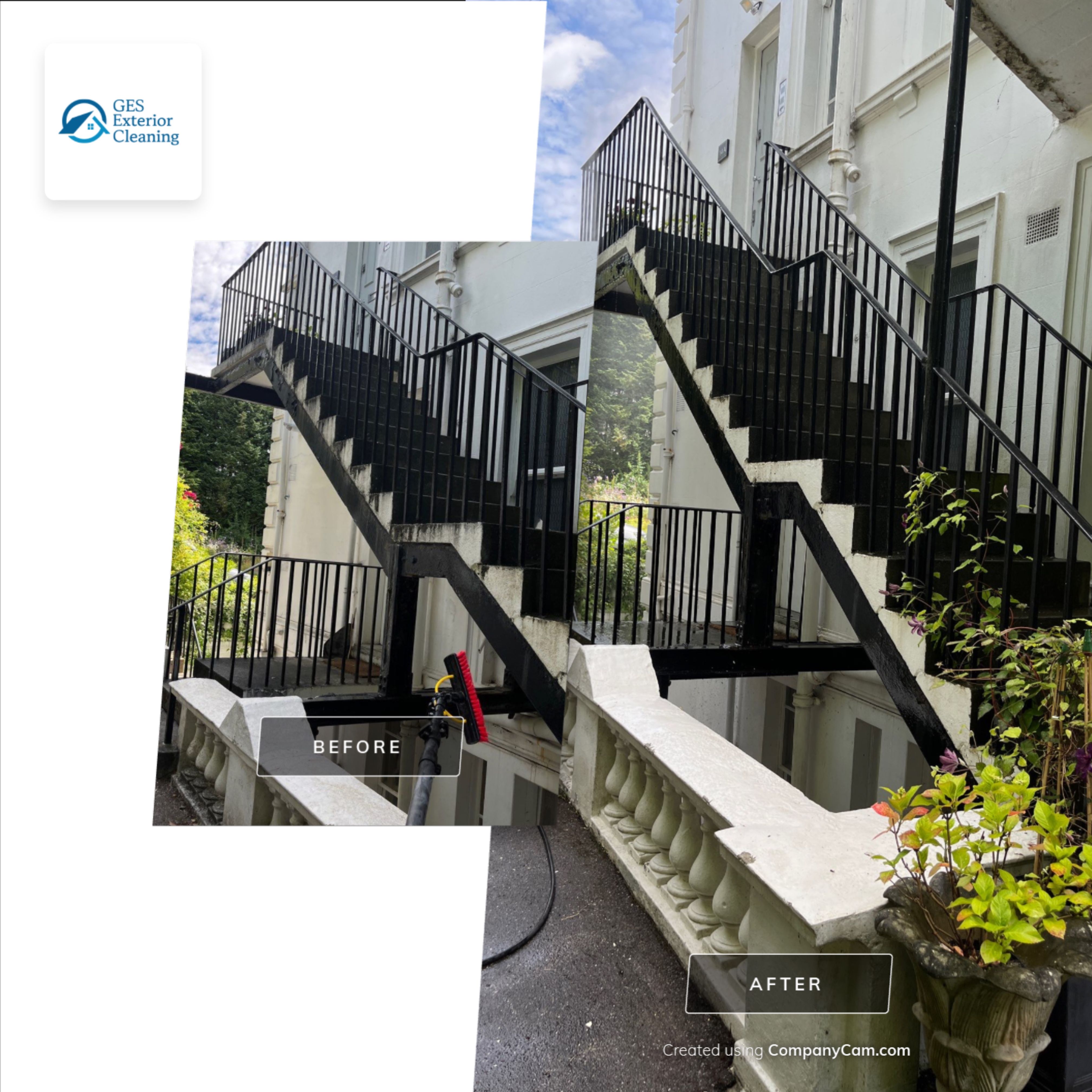 Render and patio clean using Pureseal Biocide by Ges Exterior Cleaning ltd