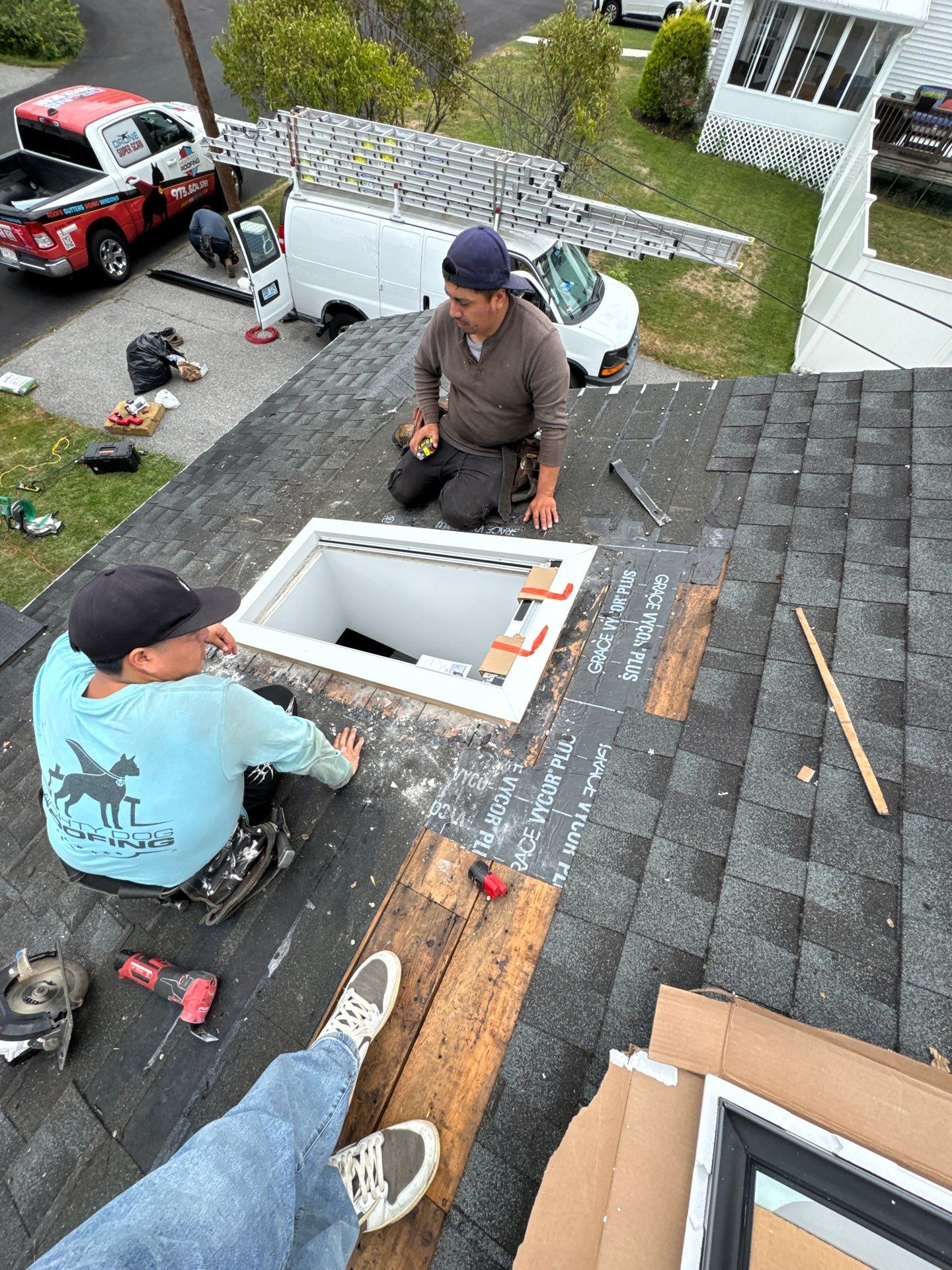 Lowell Premium Velux Curb-Mount Skylight & Chimney Restoration by Mighty Dog Roofing of Greater Middlesex County