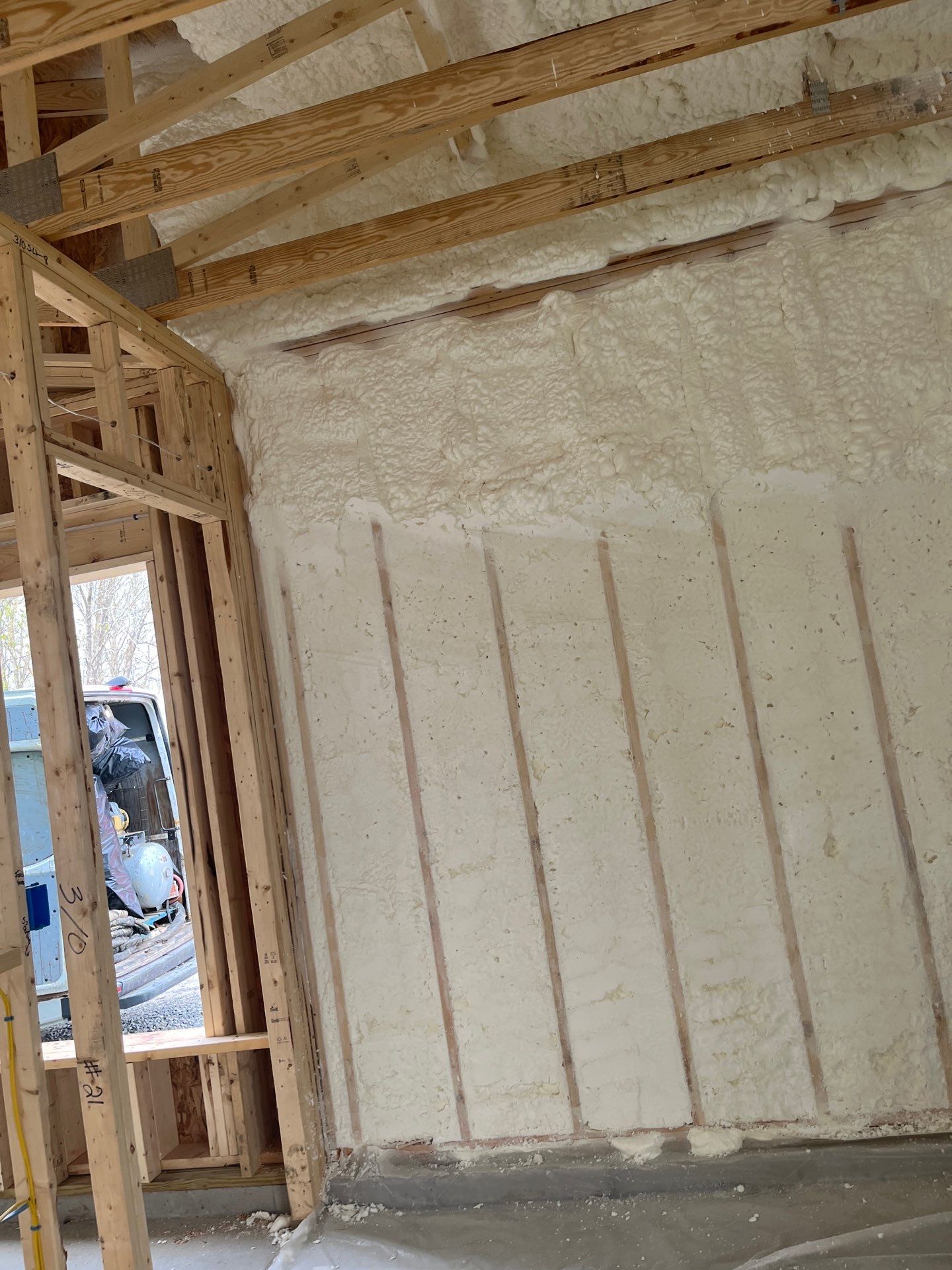 New Construction using open cell spray foam by NYS Foam & Energy