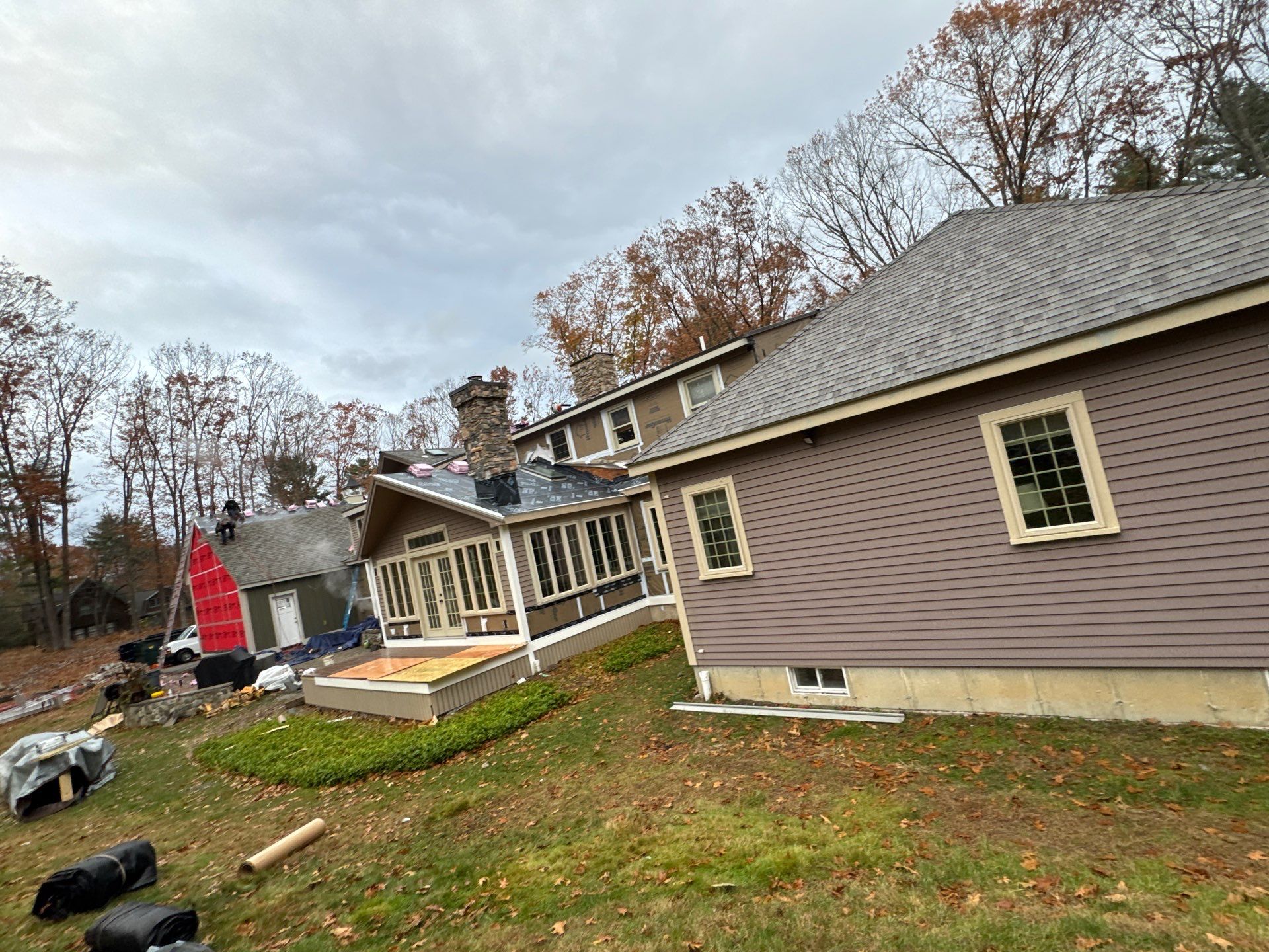 Complete House & Barn Roof with 13 Skylight Reflashing + EPDM Repairs by Mighty Dog Roofing of Greater Middlesex County