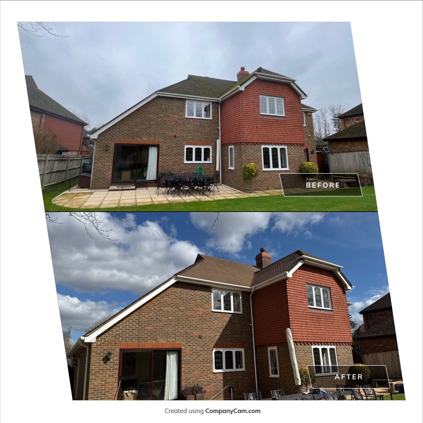 Roof Clean - Moss Removal - Gutter Clean using Honda 15lpm Low Pressure Washing Machine by Ges Exterior Cleaning ltd