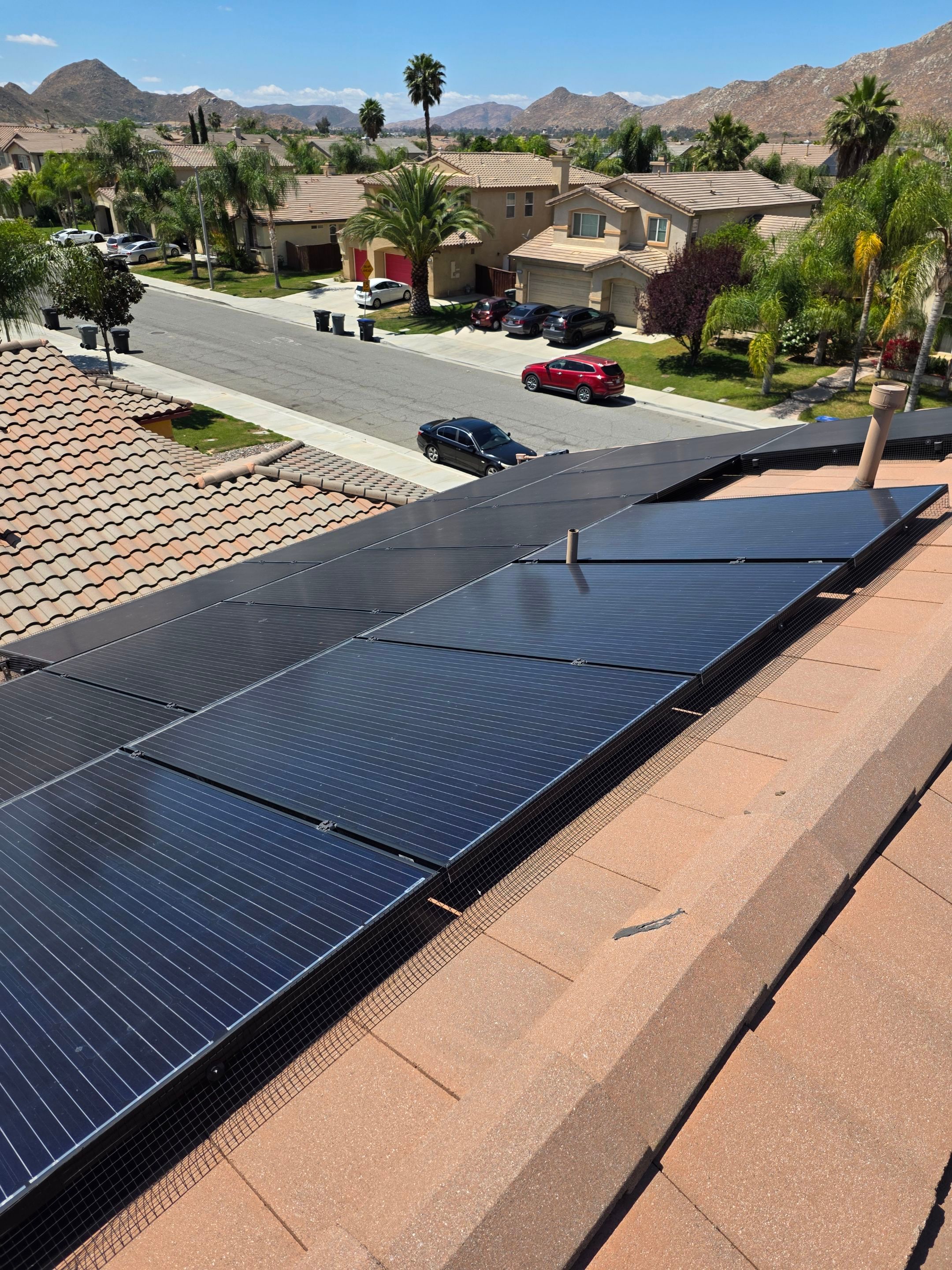 Complete Concrete Tile Roof Replacement and Solar Integration in San Jacinto by Reliable Roofing San Diego Inc.