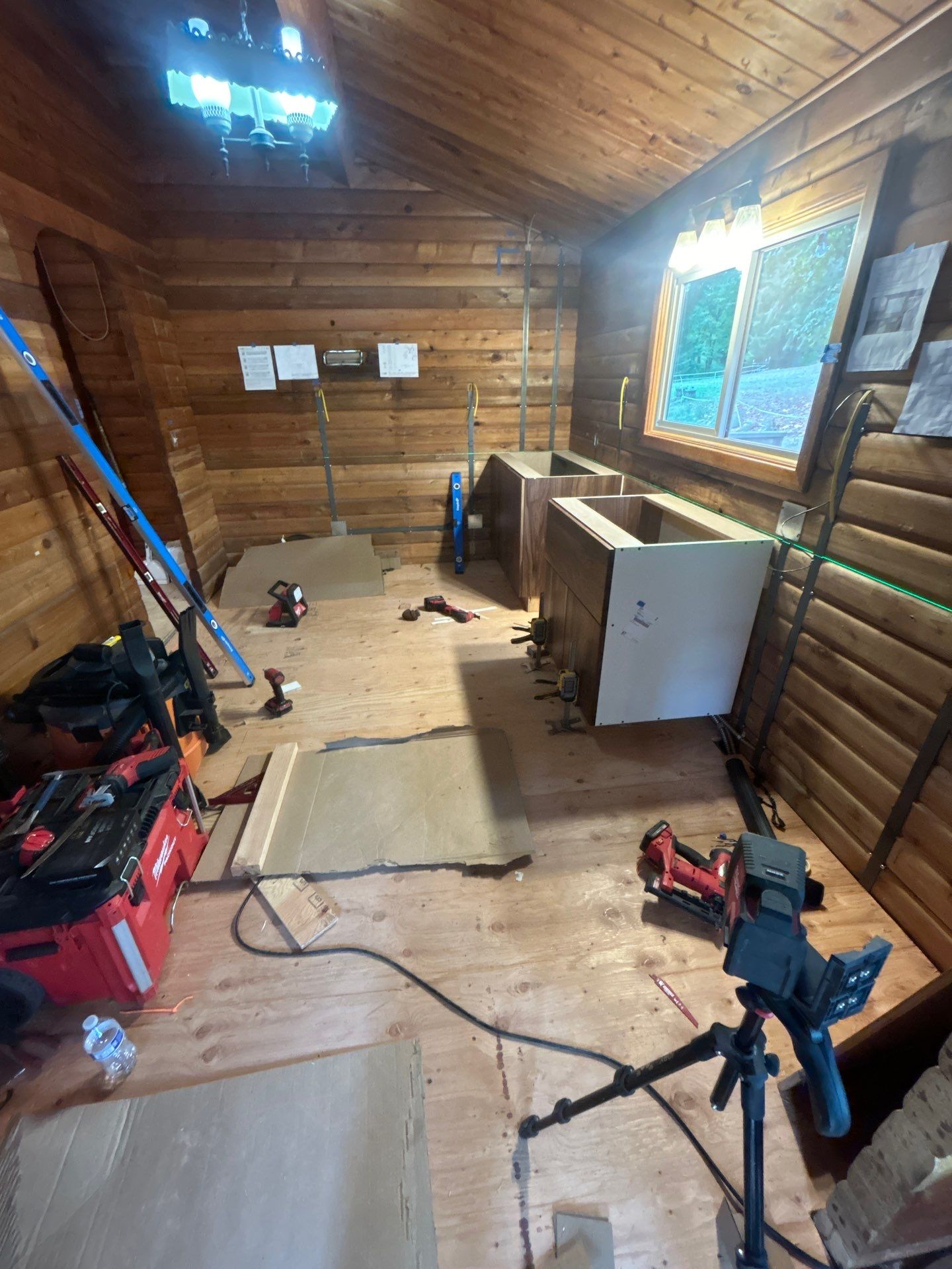 Kitchen Transformation in Newberg Log Cabin by Pinnacle Contractors
