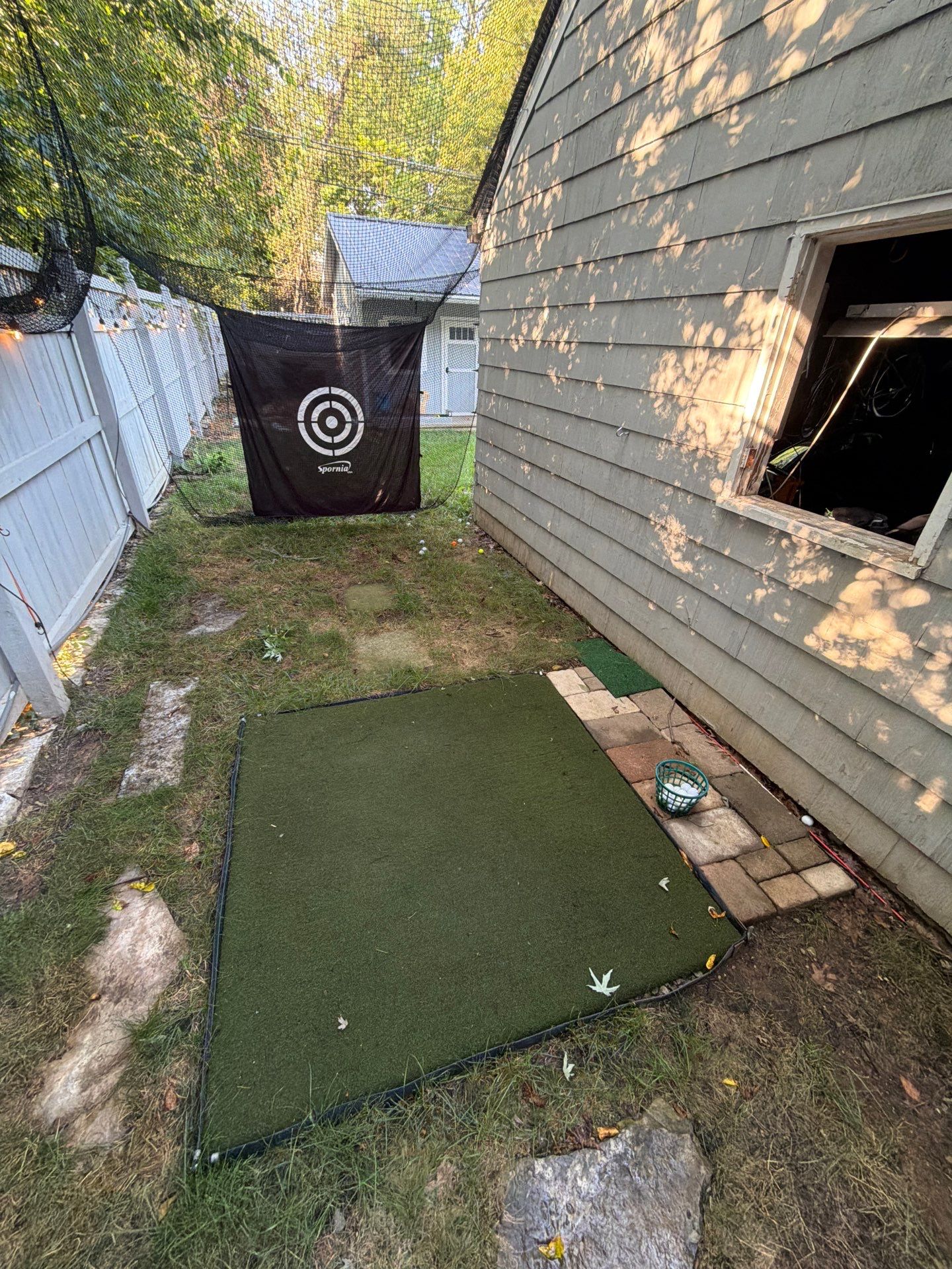 Custom Side Yard Artificial Turf Putting Green Installation in Columbus by Southwest Greens Midwest