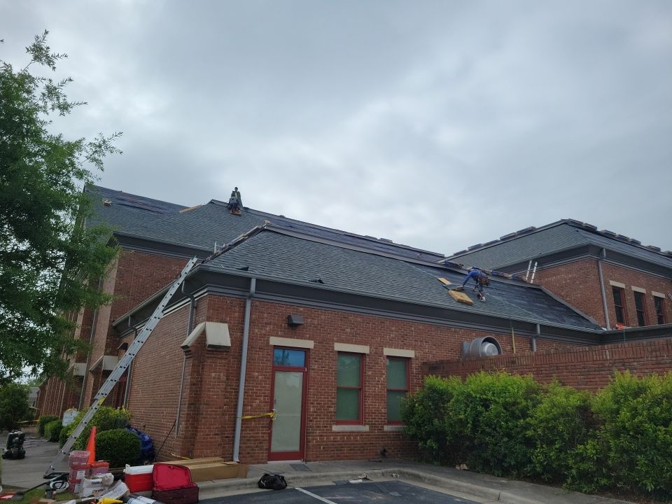 Commercial Roofing Installation using High Grade Asphalt Shingles by Carolina Trophy Roofs