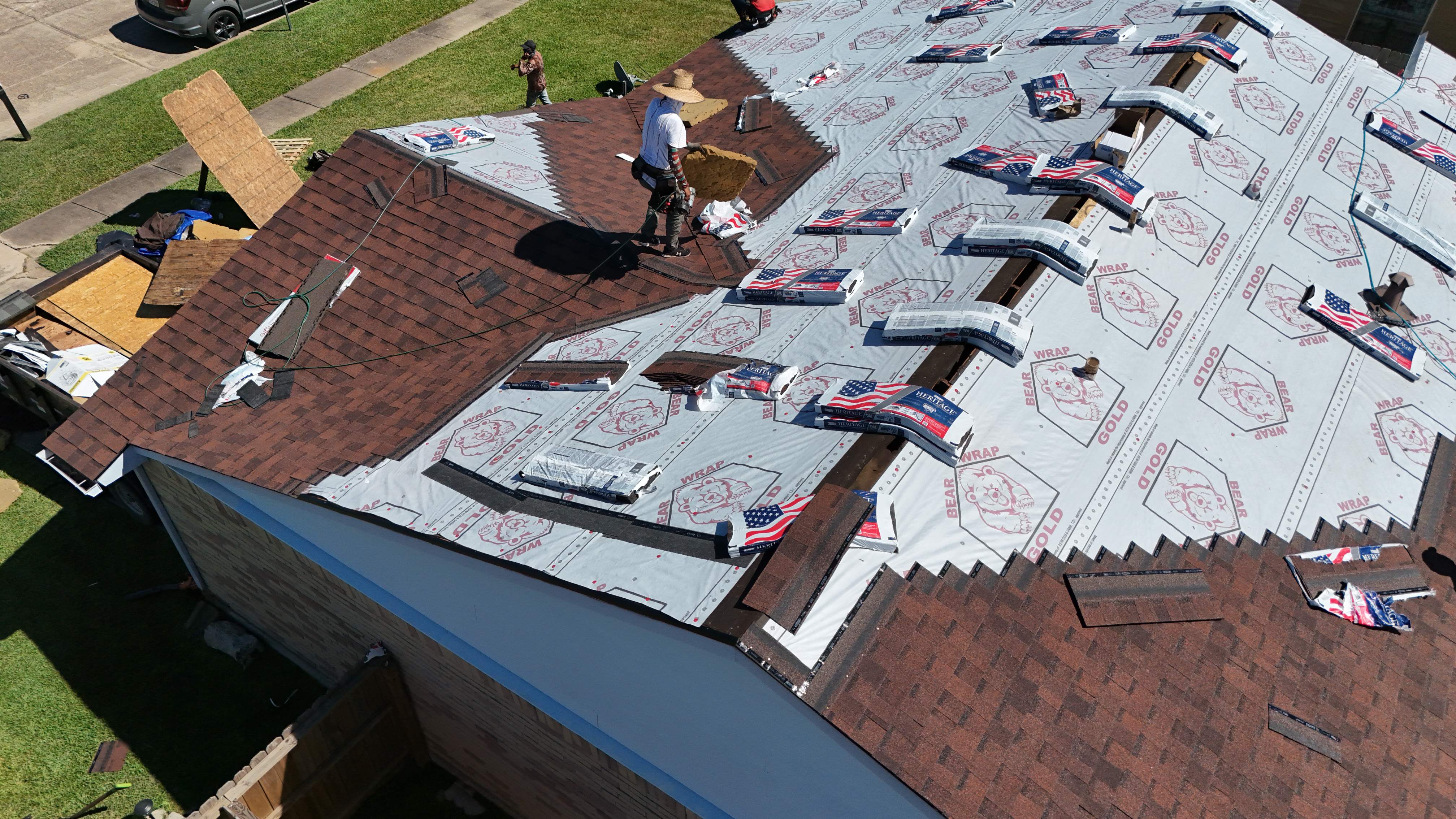 Cedar-Brown Shingle Roof Replacement — East Houston, TX by PL Roofing & SB Roofing, LLC.