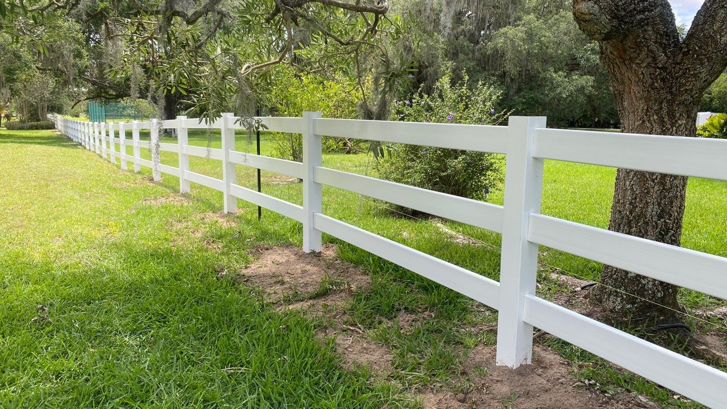 Bradenton, FL 4ft. Tall 3-Rail Ranch Rail and 4ft. Tall 3-Rail Black Aluminum Fence by Asap fence and gates, LLC