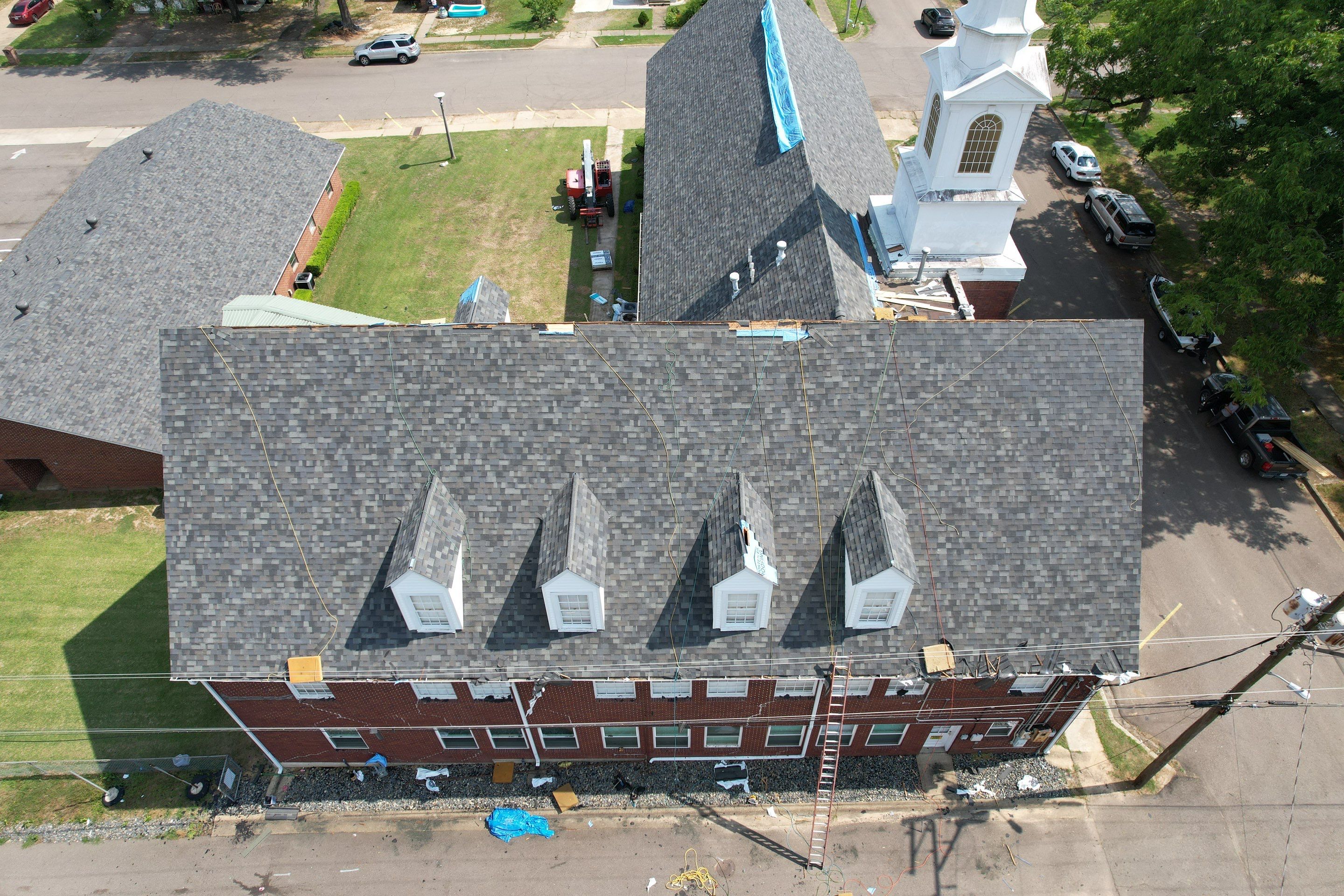 Church Reroof: 40 Year Impact Rated Architectural Shingles by Hostetler Roofing
