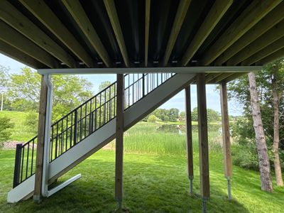 5" Seamless Gutters Installed for Under-Deck System