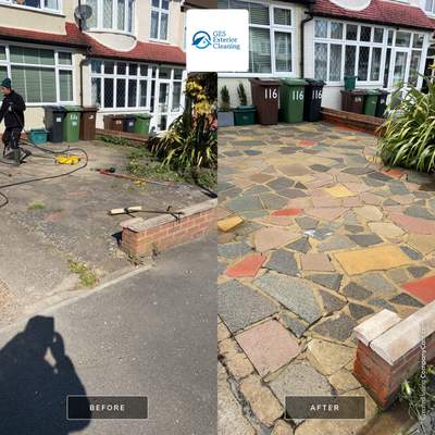 Crazy Paving using honda 21 ltr/min
