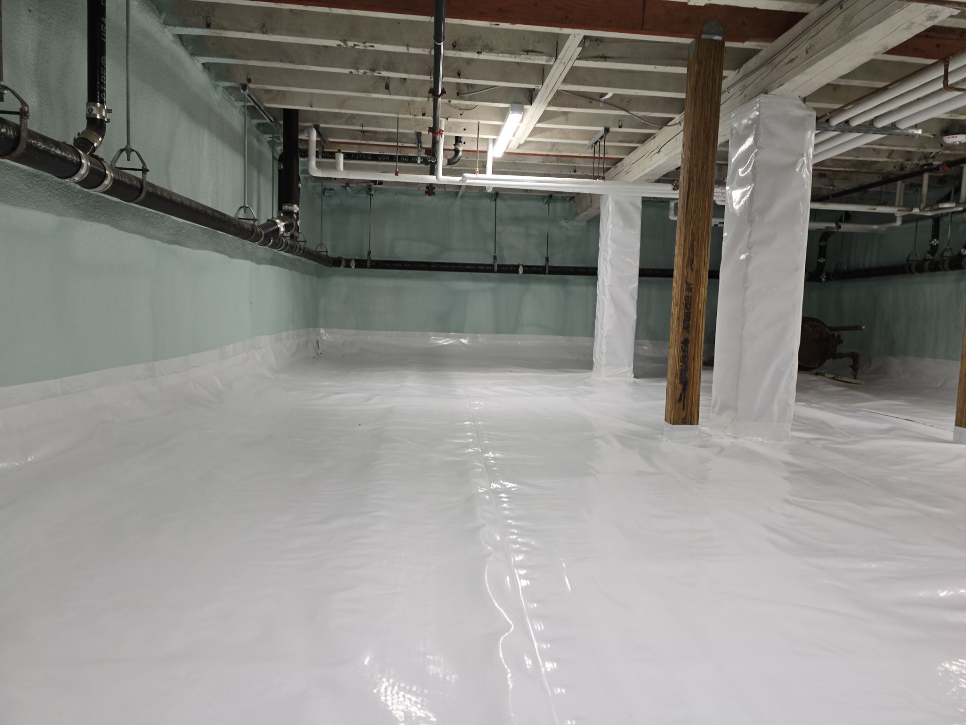Crawl Space Encapsulation using Closed Cell Spray Foam by NYS Foam & Energy
