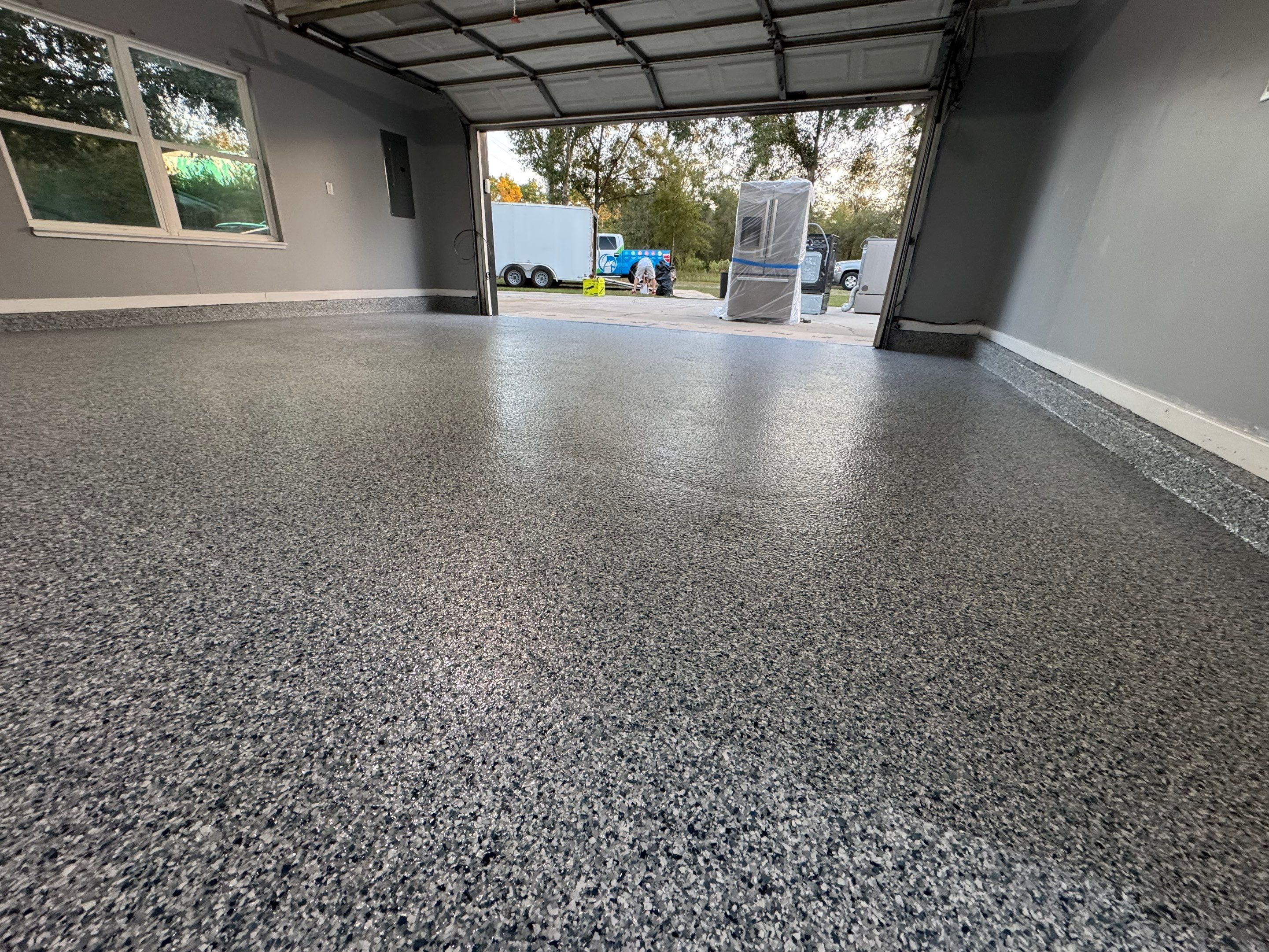 Maxville, FL 32234 - Epoxy Garage Floor Coating Project by A New Leaf Painting, LLC