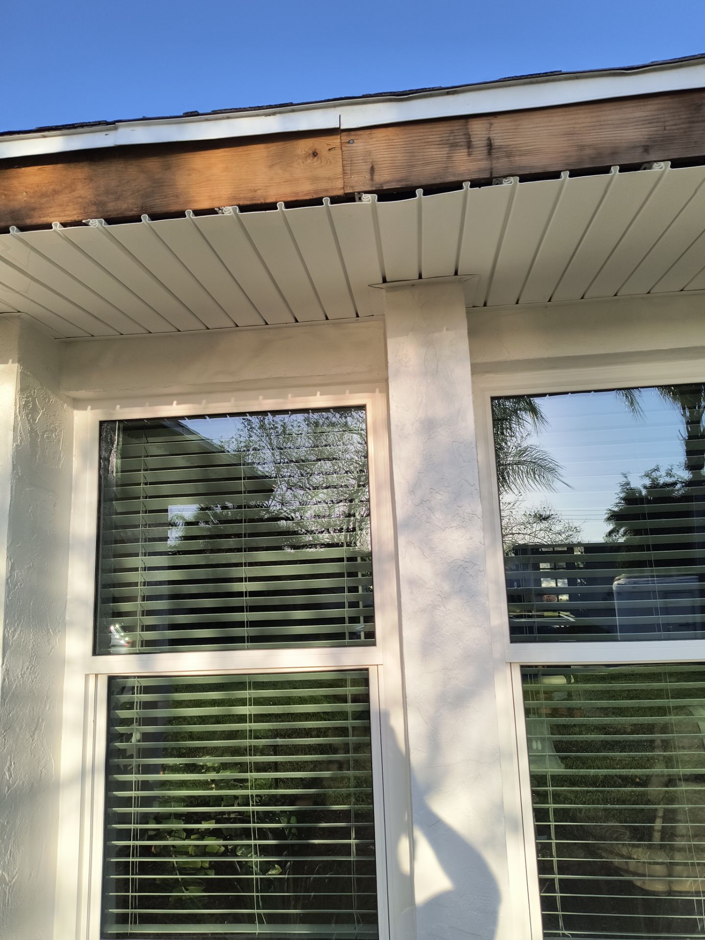 Aluminum White Soffit Installation in Sarasota FL by Gutter Professors