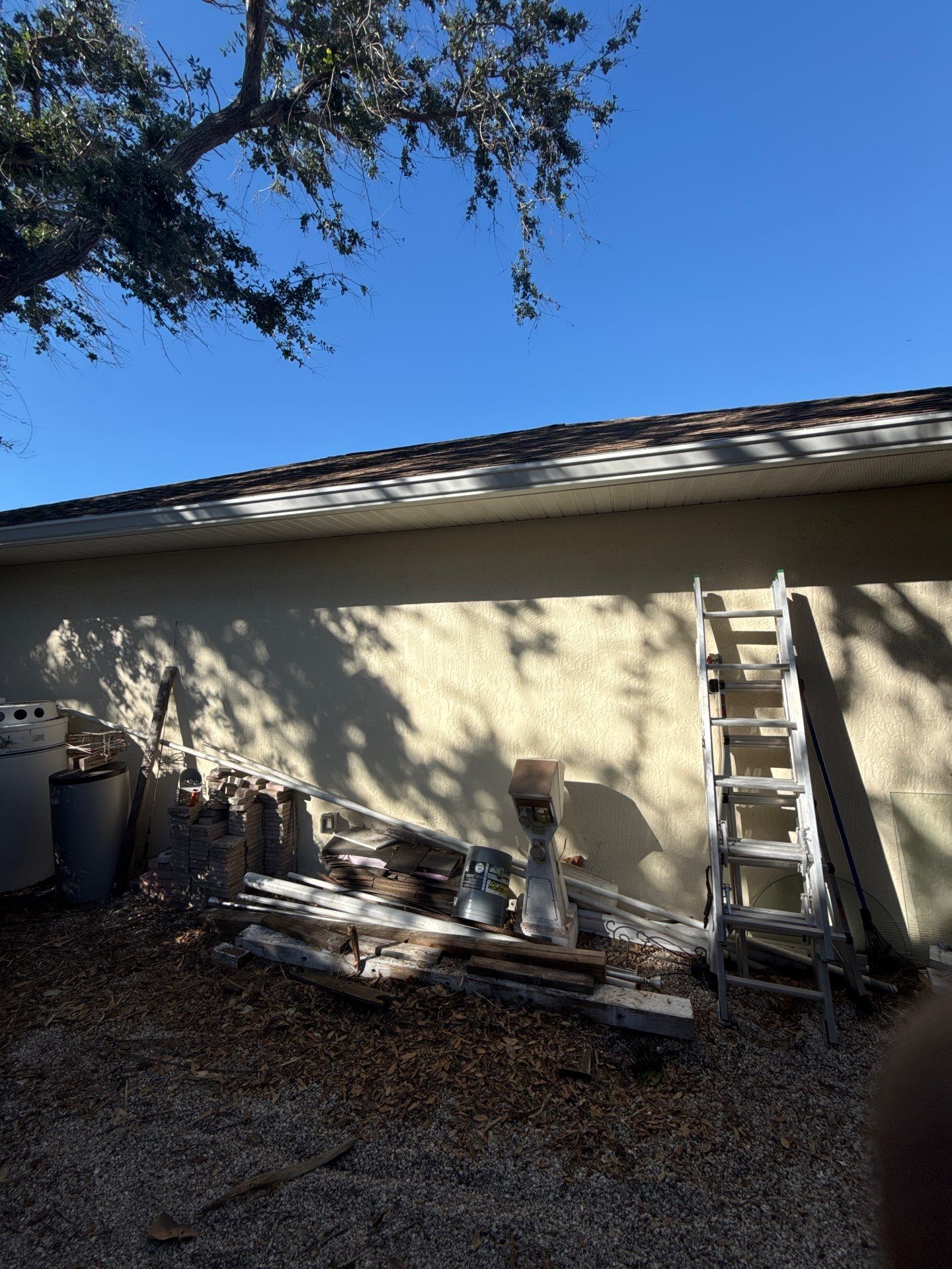 White K-Style Seamless Gutters in Sarasota FL by Gutter Professors
