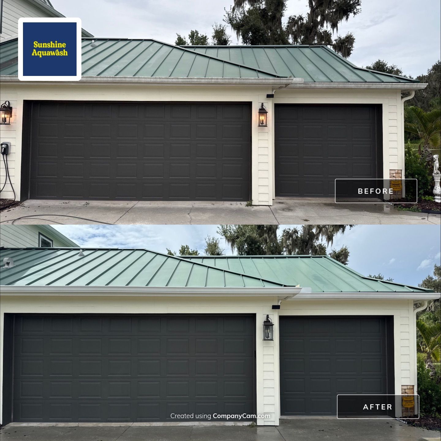 🐎 Vinyl Horse Fence, Entrance Cleaning + House Wash – Parrish, FL by Sunshine AquaWash