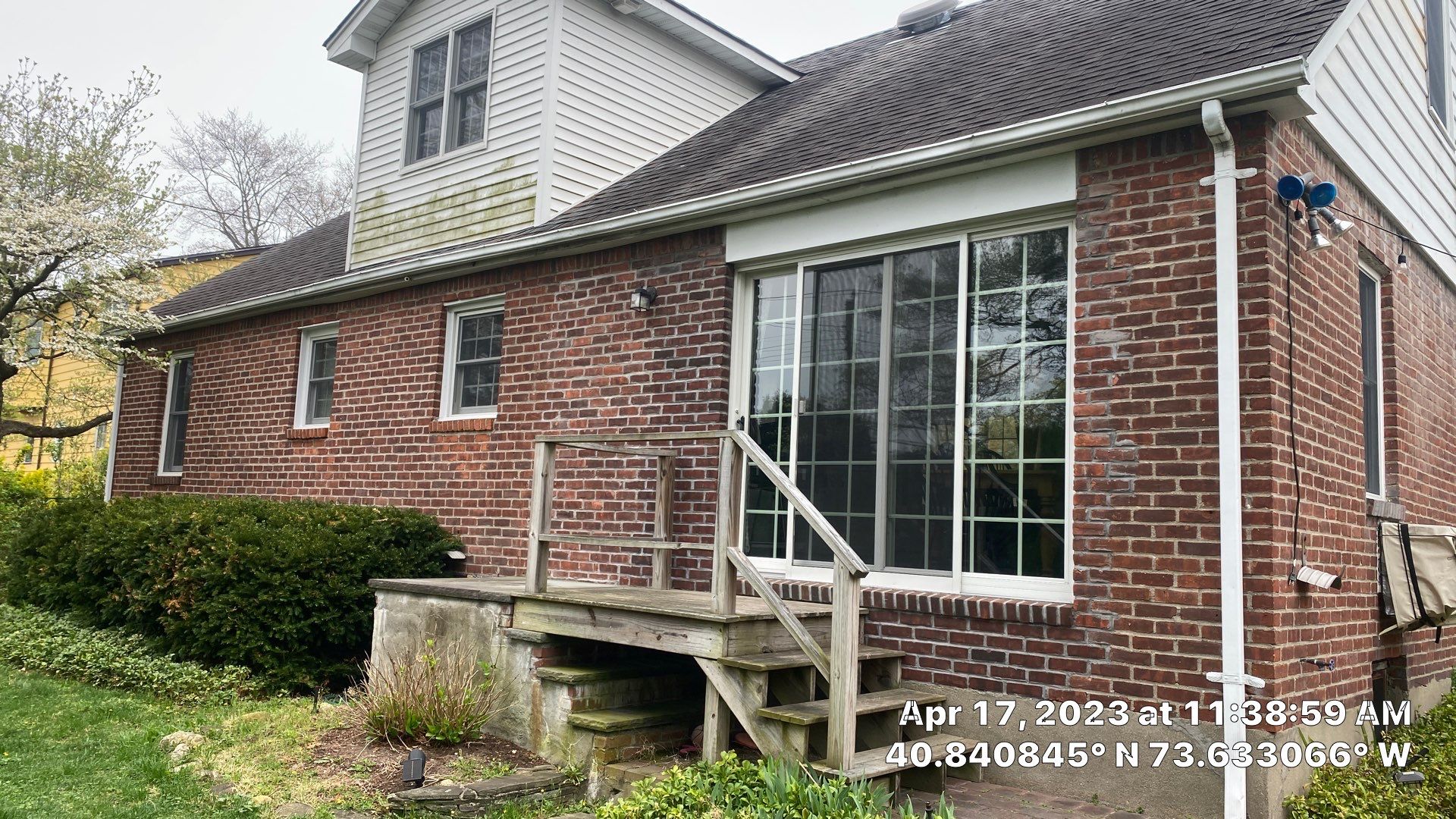 Gutter Installation using 5"white K style seamless gutters and 2x3 white leaders by Above All Gutters 