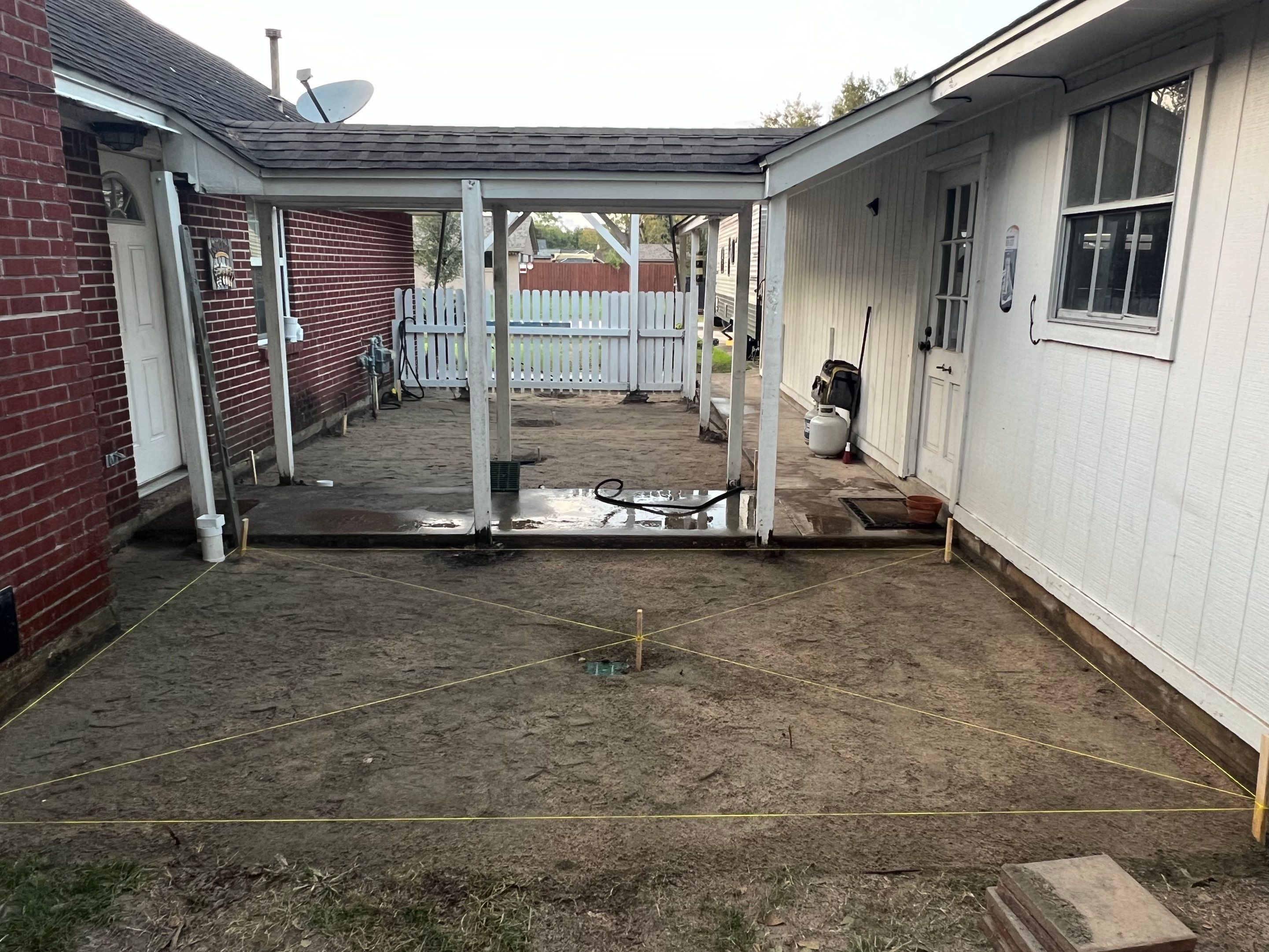 🌿 Rodney – Full Gutters, Drainage System, Flagstone Patio & Pergola  Alejandro and the Texas Urban Elements Team recently completed a multi-solution project for Rodney’s home, blending function with design.  ✅ Seamless Gutters We installed a complete 6” seamless gutter system around the home to properly redirect rainwater away from the foundation, protecting siding, paint, and landscaping while boosting curb appeal.  ✅ Drainage System A new PVC storm drainage system was integrated into the gutters and extended to carry roof runoff away from the house. This ensures water won’t pool near the foundation or the new patio area.  ✅ Flagstone Patio Ground We prepped, leveled, and installed a custom flagstone patio for Rodney—delivering both beauty and durability, creating a natural, timeless look that ties perfectly into the yard.  ✅ Pergola Addition To conclude, our framing team constructed a small pergola extension, providing Rodney’s patio with a shaded retreat for family and friends to enjoy.  ✨ Result: A fully protected and enhanced outdoor living space where drainage, stonework, and structure all work together for long-lasting performance and comfort.  📢 At Texas Urban Elements, we specialize in building solutions that protect homes while creating beautiful outdoor environments. by Texas Urban Elements