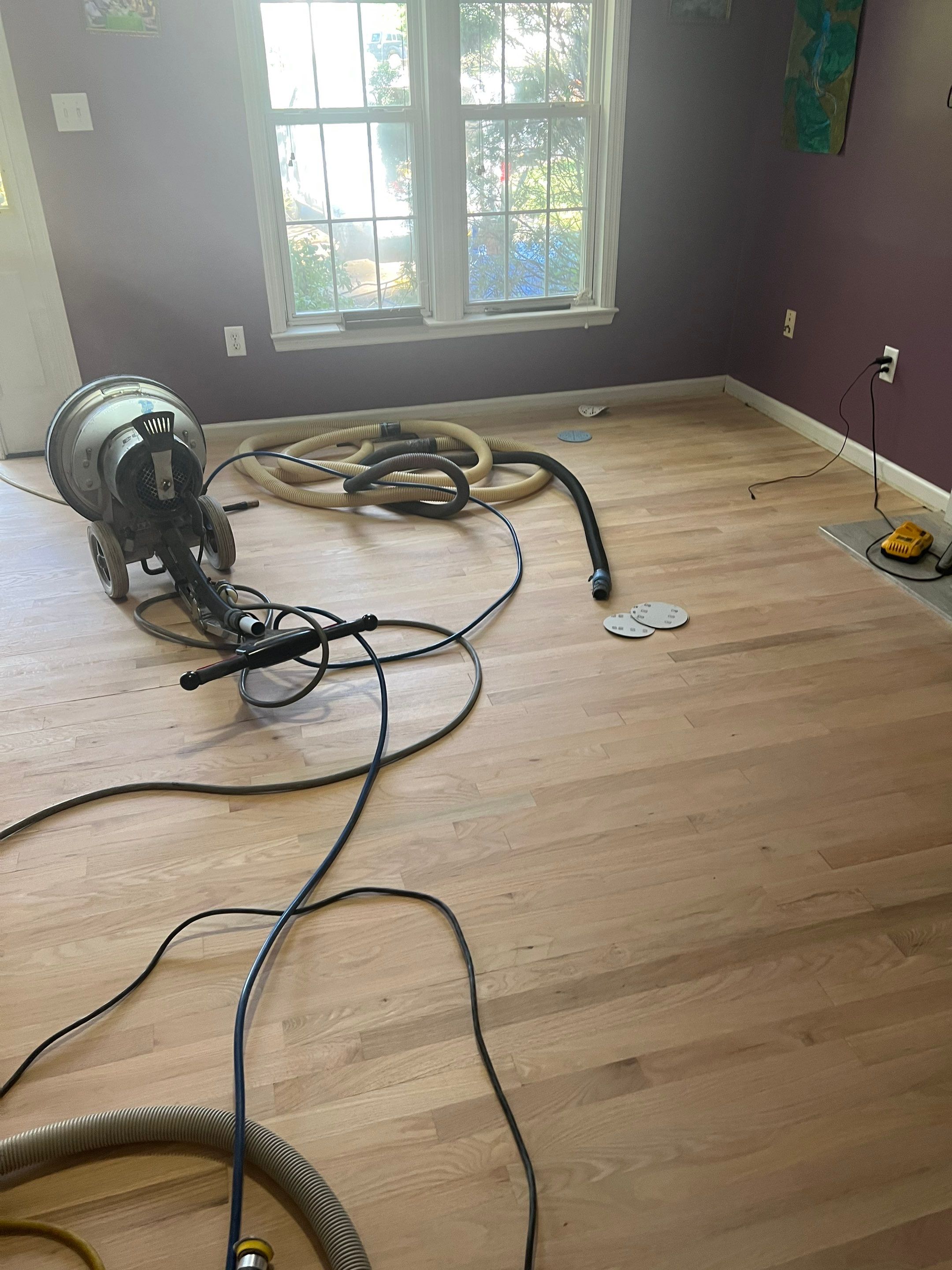 Refinishing an old Bruce prefinished hardwood floor by Accent Custom Floors