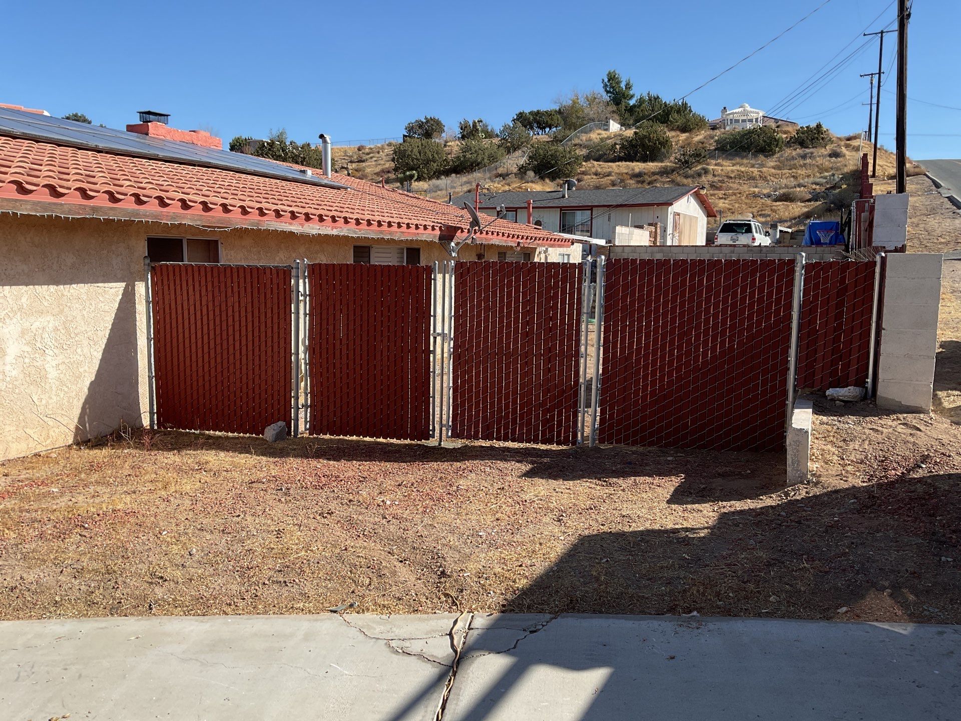 Fence Repair using Privacy chain link  by Fence Guys Inc. 