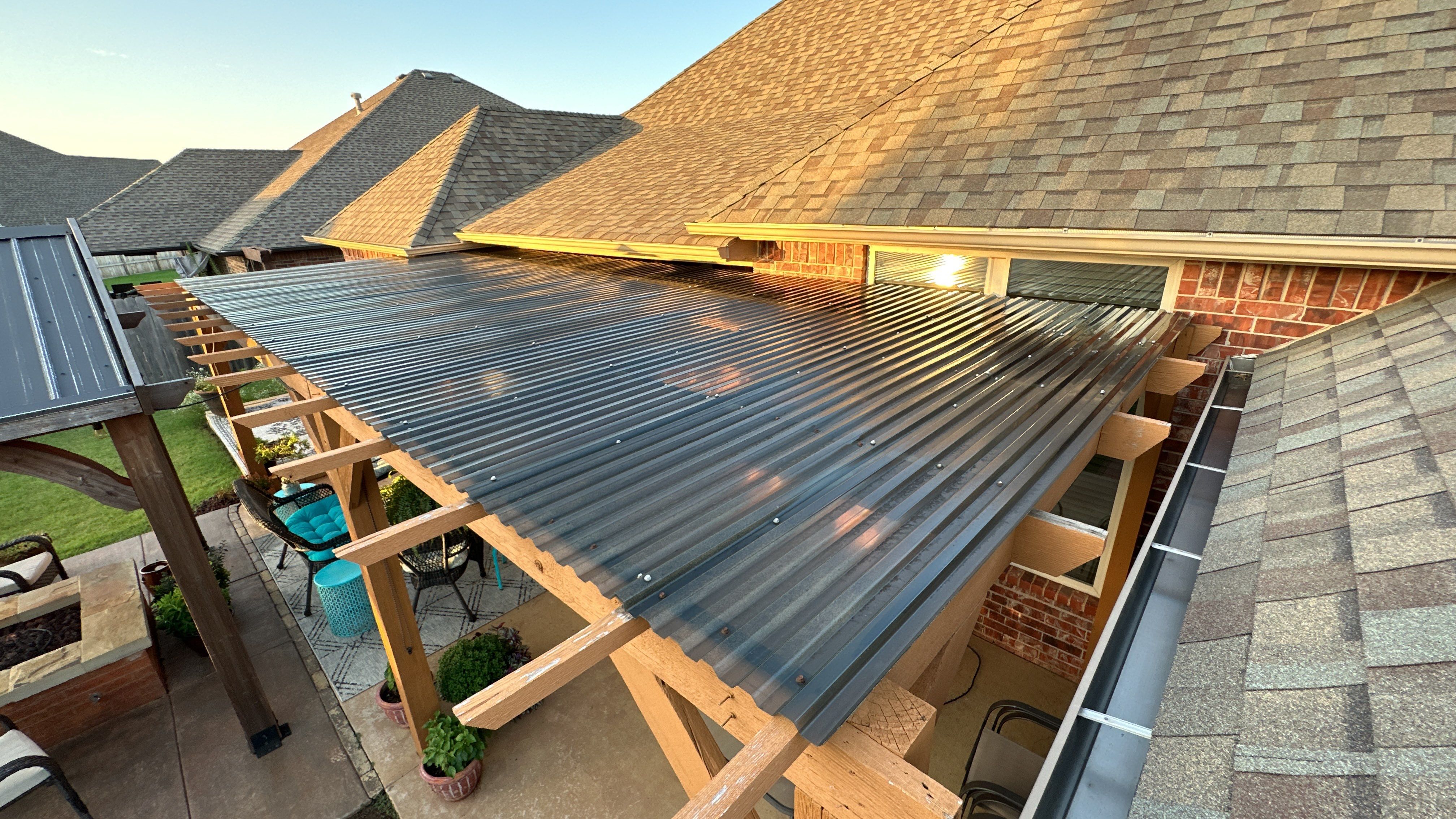 Reroof using GAF HDZ - Weathered Wood by Castillo Roofing