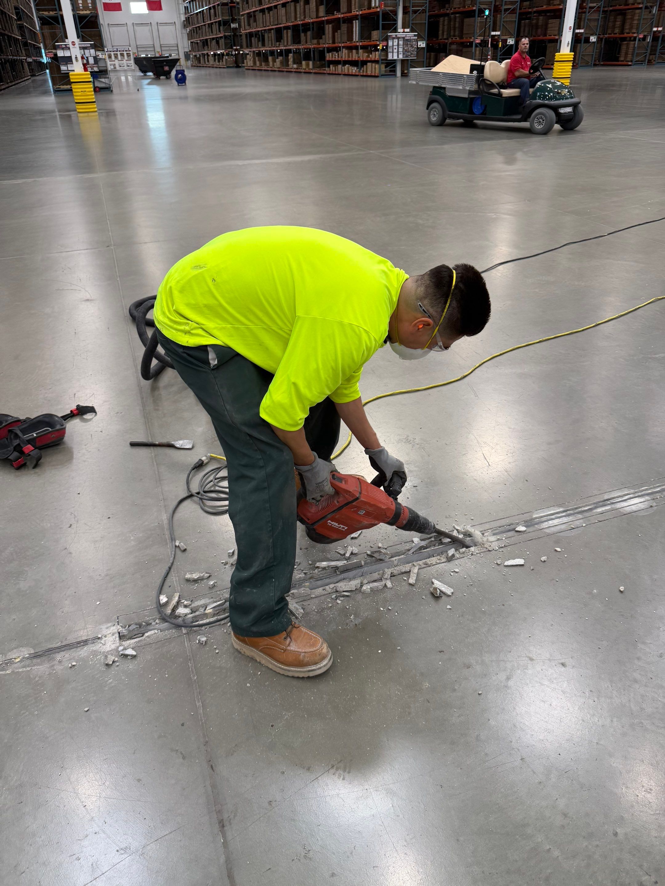 ULINE Stabilization of Deflecting Concrete Floor Panels in Ontario by Elite Concrete Restoration
