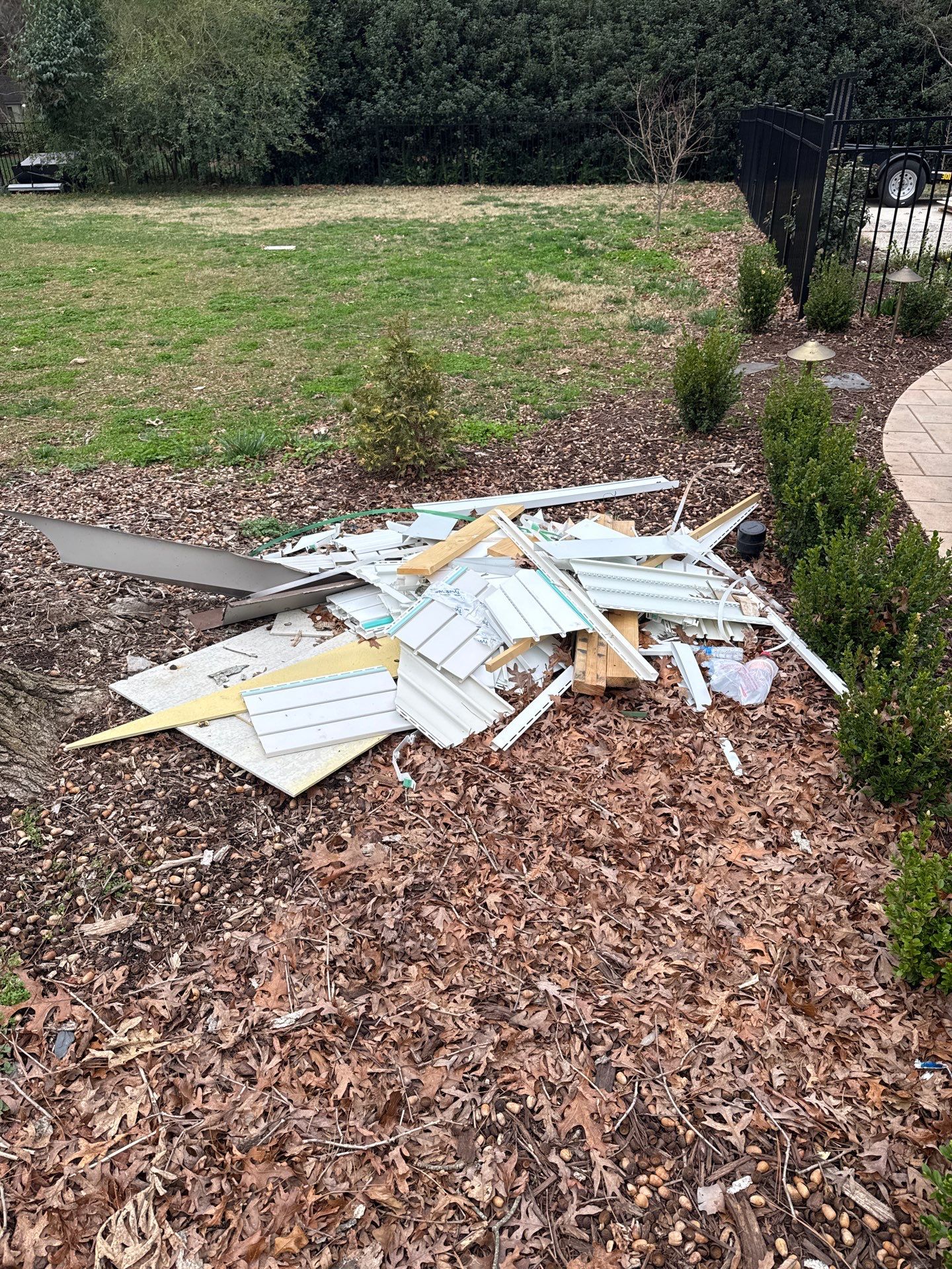 Job site clean up in Matthews by Badger Hauling