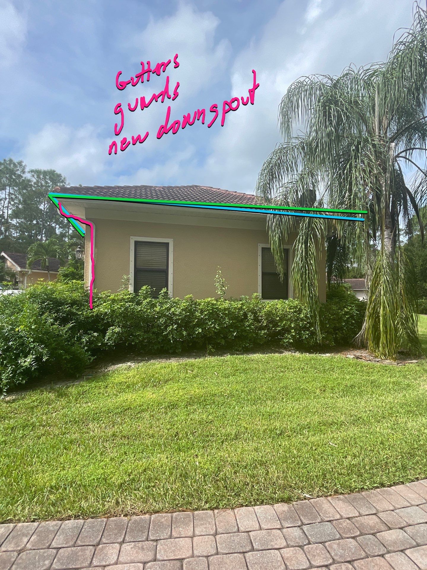 New Splash Guards and 6-Inch seamless Gutters in Naples FL by Gutter Professors