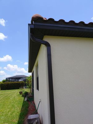 Black 6-Inch Seamless Gutters in Fort Myers FL by Gutter Professor