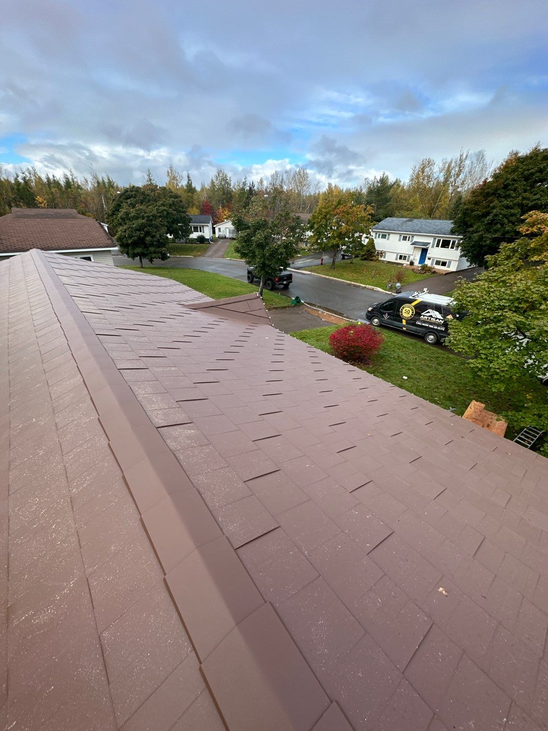 Residential Roofing Installation using Wakefield Bridge Steel Shingle by Ideal Steel by Artisan Roofing & Home Improvements Inc.