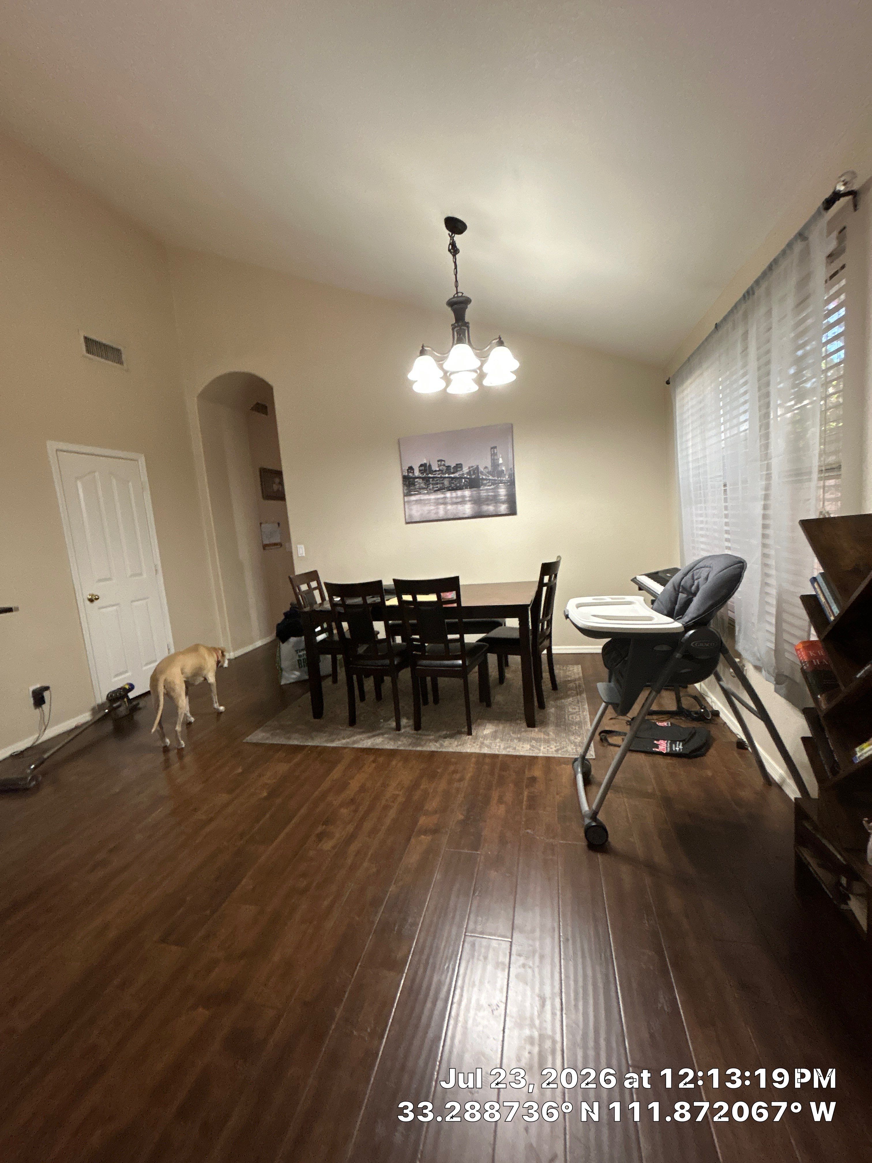 Dark Wood Laminate Flooring and Interior Renovation in Chandler by CompanyCam Sales Demo