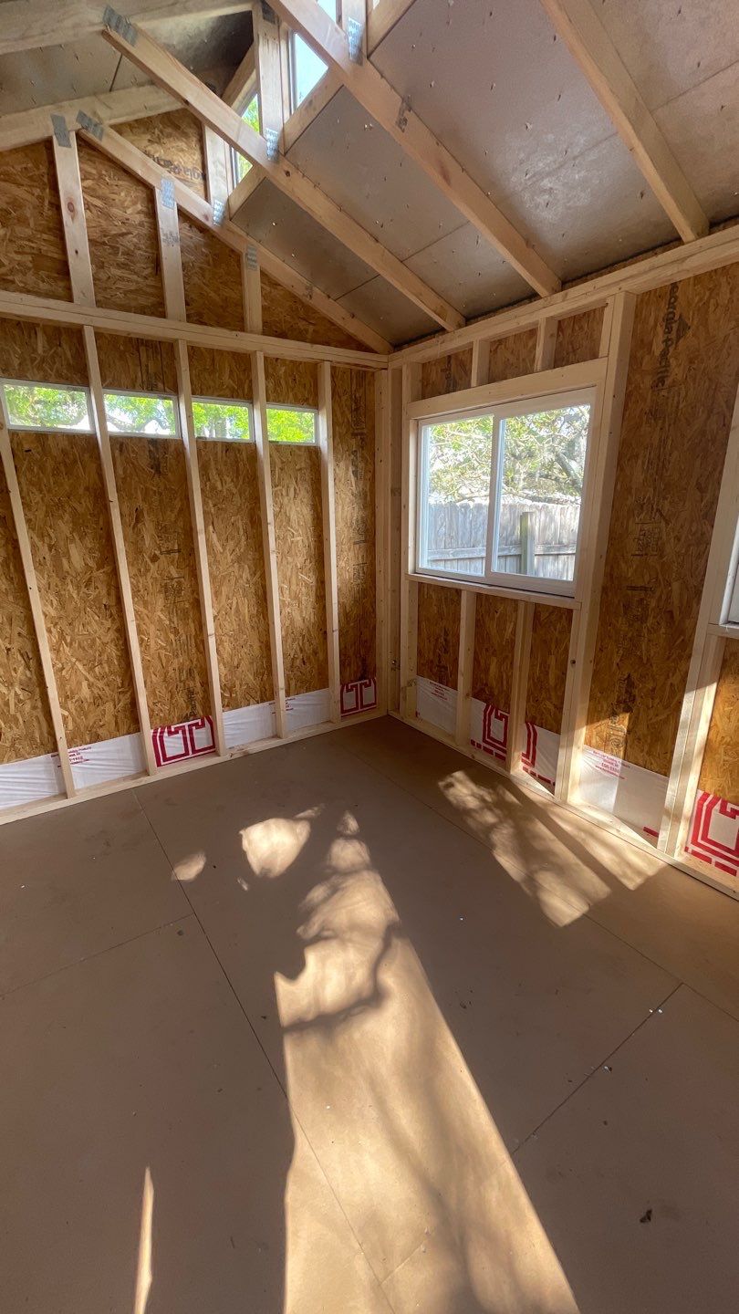 Outdoor Office Shed Interior Remodel in Longwood: From Drywall to Paint by HandyMangum