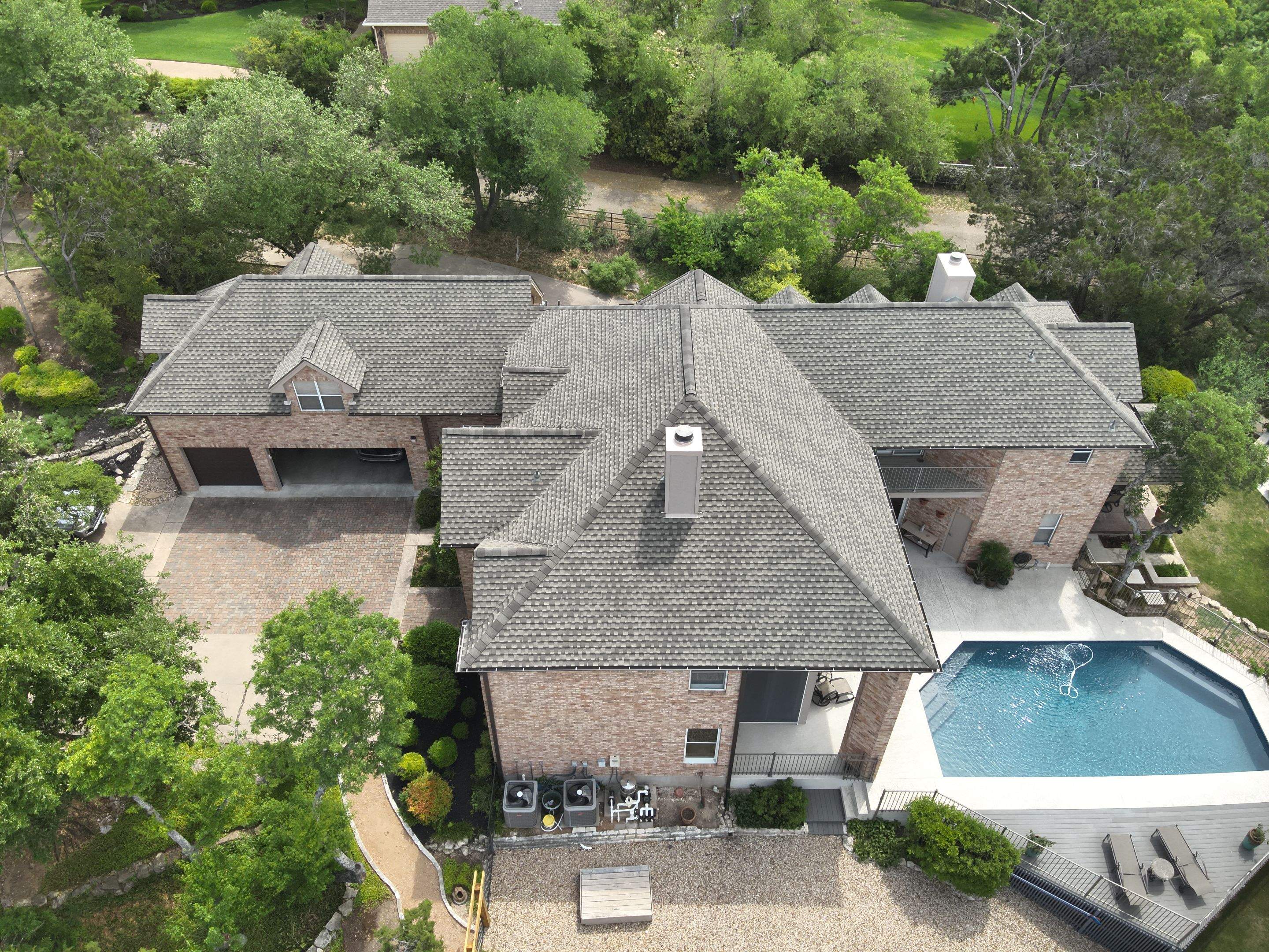 Restoring Strength & Beauty After Hail Damage using GAF - Ultra HDZ - Weathered Wood by Action Exteriors Austin