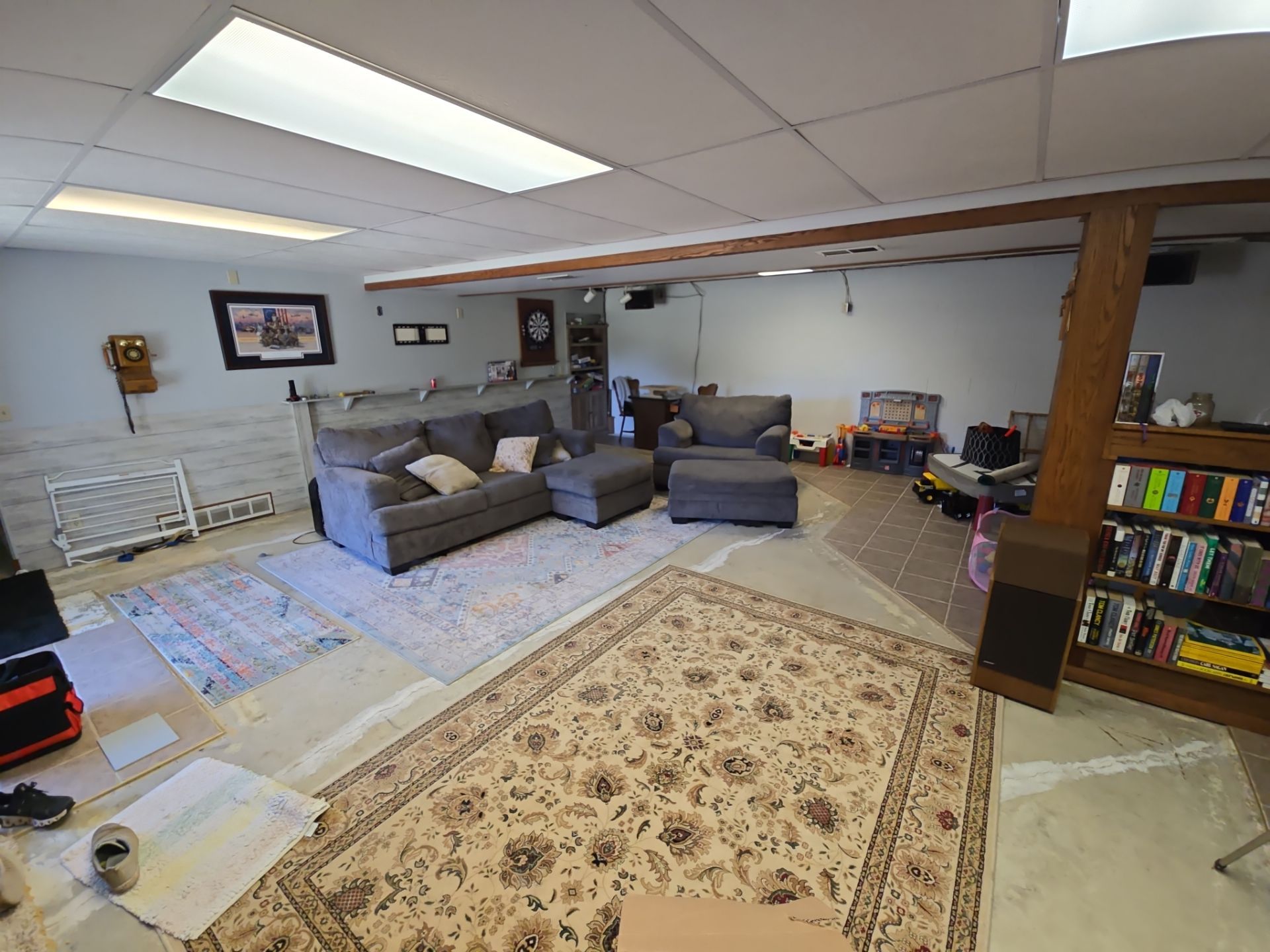 Solid Color Concrete Floor Coating for Renner Basement by Select Painting, Coatings & Garage Cabinets