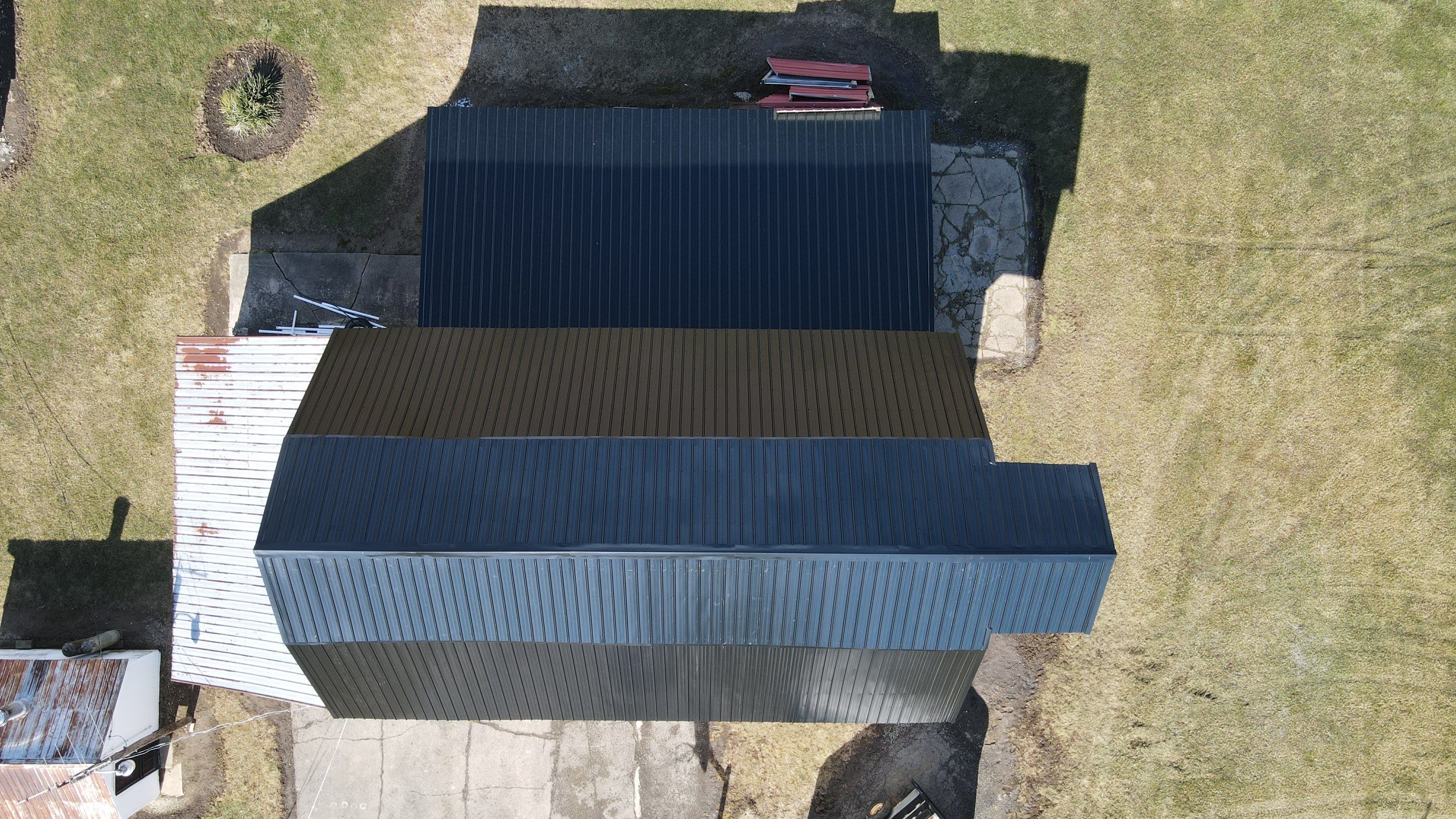 Commercial Roofing Installation using Perfromance Panel Metal - Black by RoofX 
