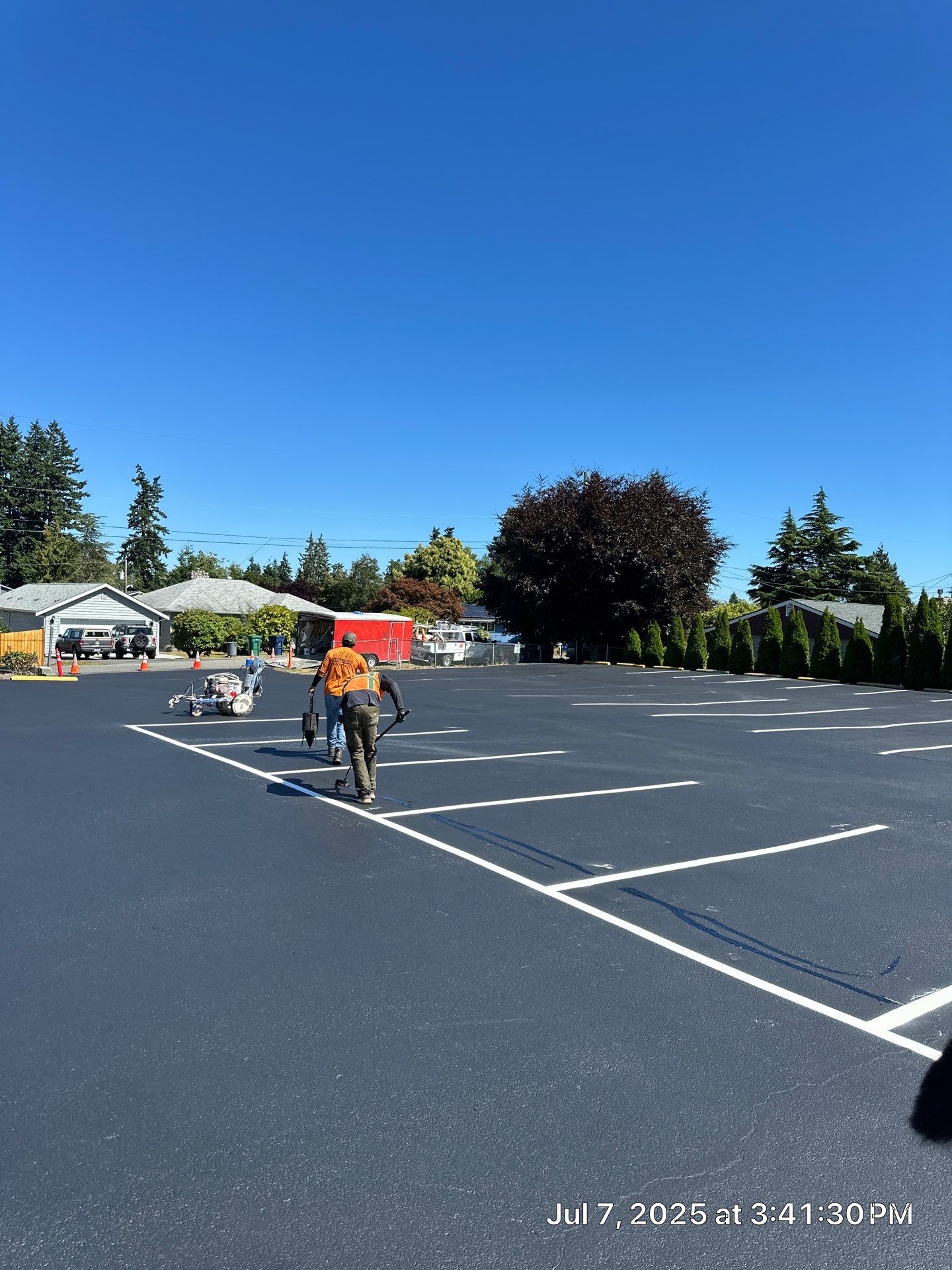 Parking Lot Sealcoat & Striping Repair   by Jireh Asphalt & Concrete Inc 