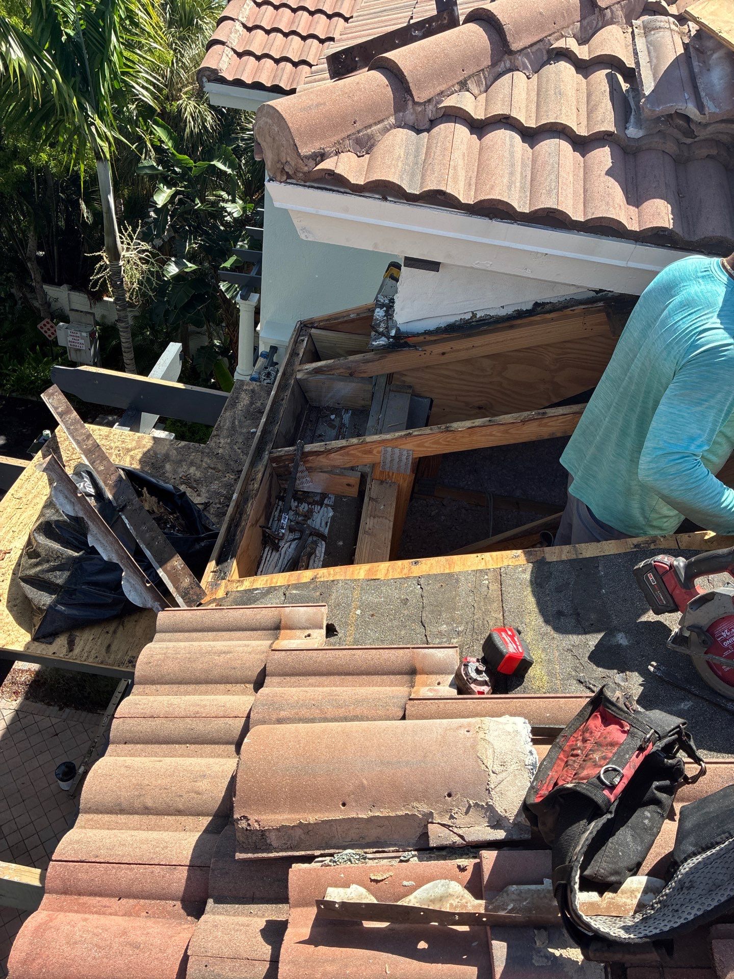 Tile Roof Repair and Structural Wood Replacement in Boynton Beach by Aastro Roofing