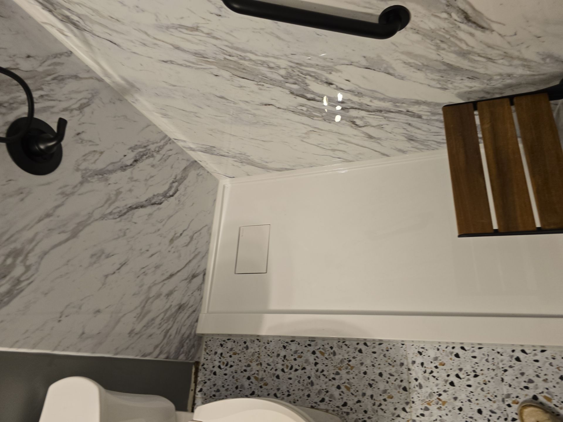 Beautiful tub to shower! by The Shower Company