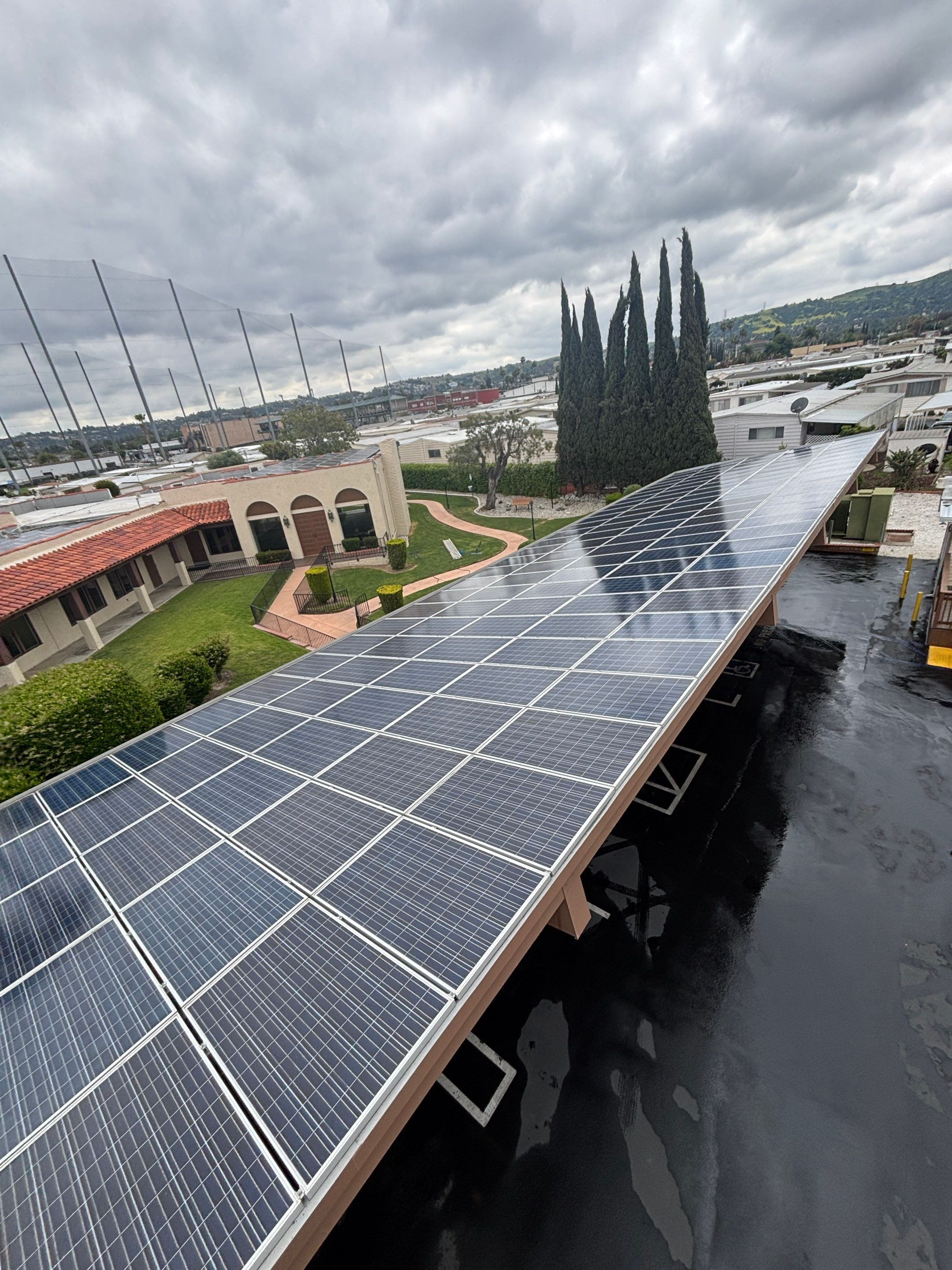 Commercial Solar Cleaning in Rowland Heights for Mobile Home Park by Palm Coast Solar Cleaning