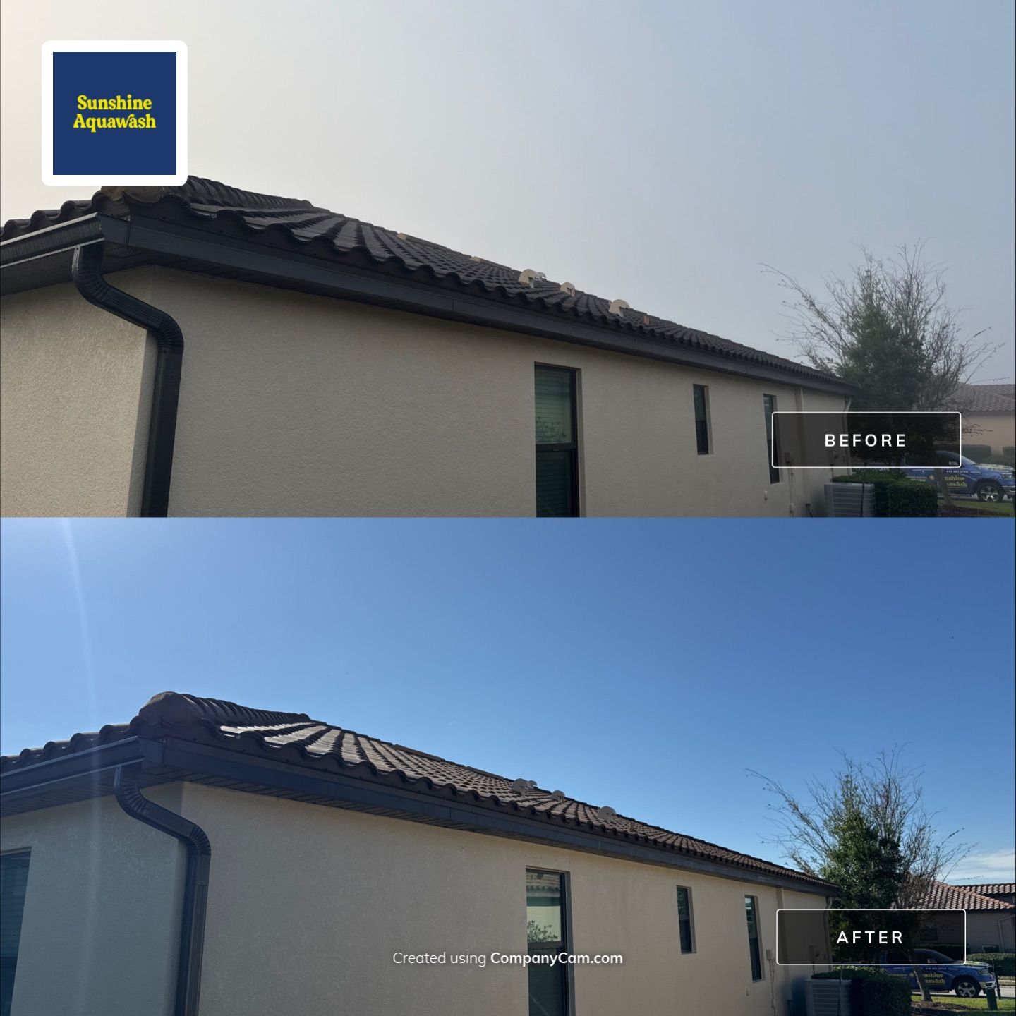 Barrel Tile Roof Cleaning & Paver Driveway Cleaning in River Strand at Heritage Harbour | Bradenton, FL by Sunshine AquaWash