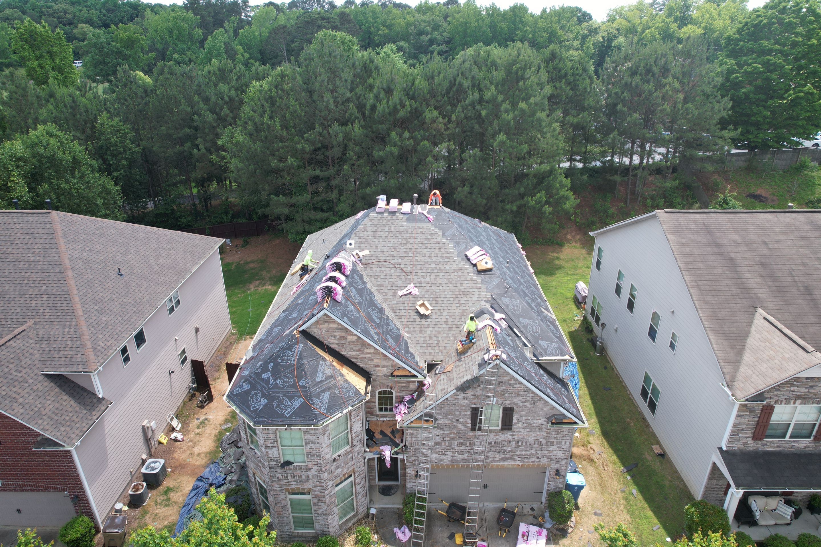 Residential Roof Replacement using Owens Corning TruDef Driftwood by Inspector Roofing and Restoration