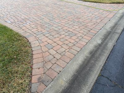 Oil & Tar Removal from Paver Driveway & Entryway