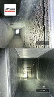 Air duct cleaning using Hypervac