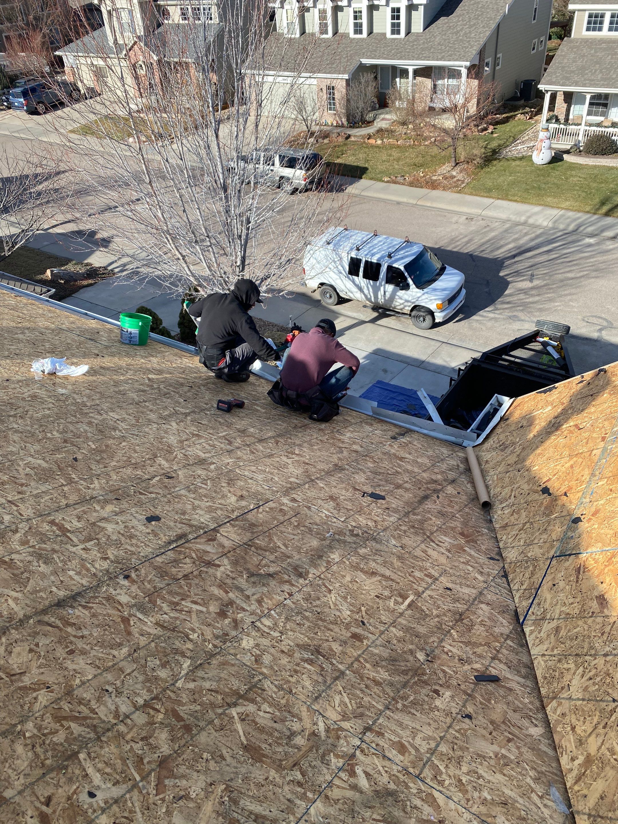 Resdiental Hail Damage Roof Replacement using Atlas Pinnacle Class 4 Impact Resistant "Weathered Wood" color by Black Belt Roofing