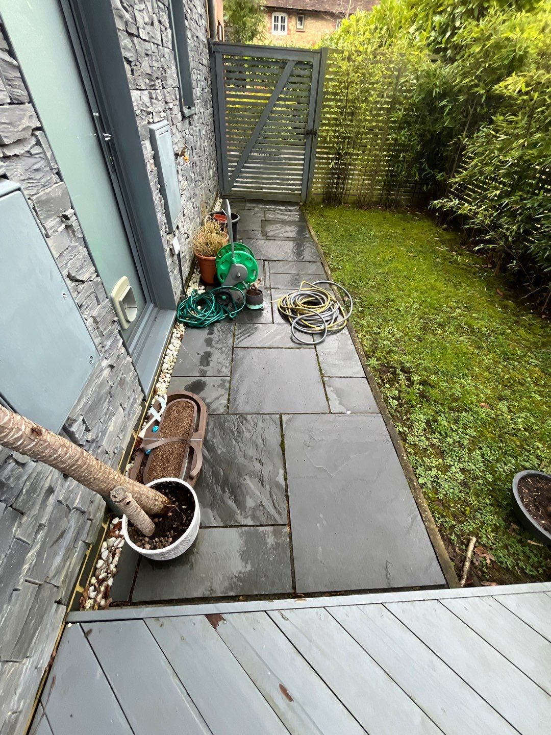 Render and patio clean using Honda 15lpm Low Pressure Washing Machine by Ges Exterior Cleaning ltd