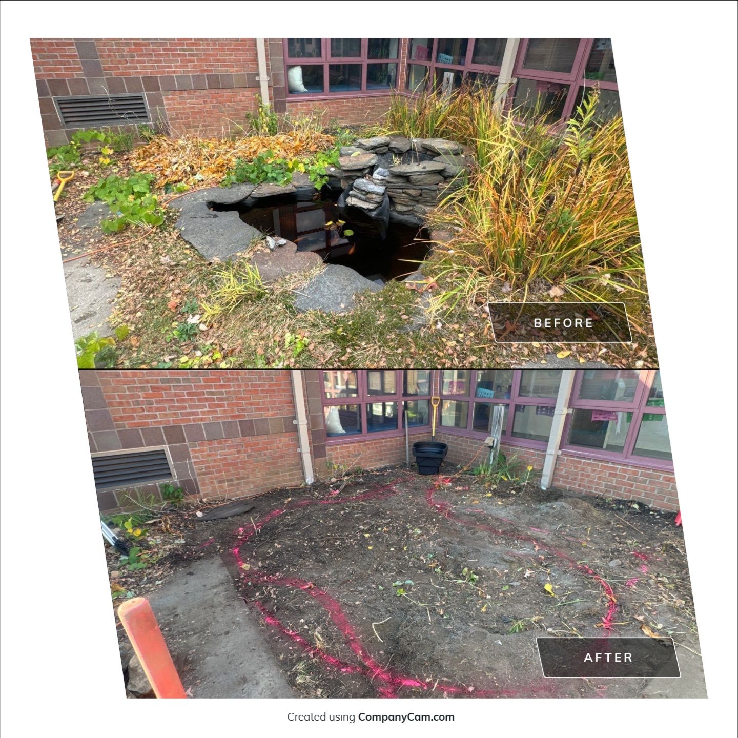 Deerfield Elementary School Koi Pond Build by Wicked Water Gardens