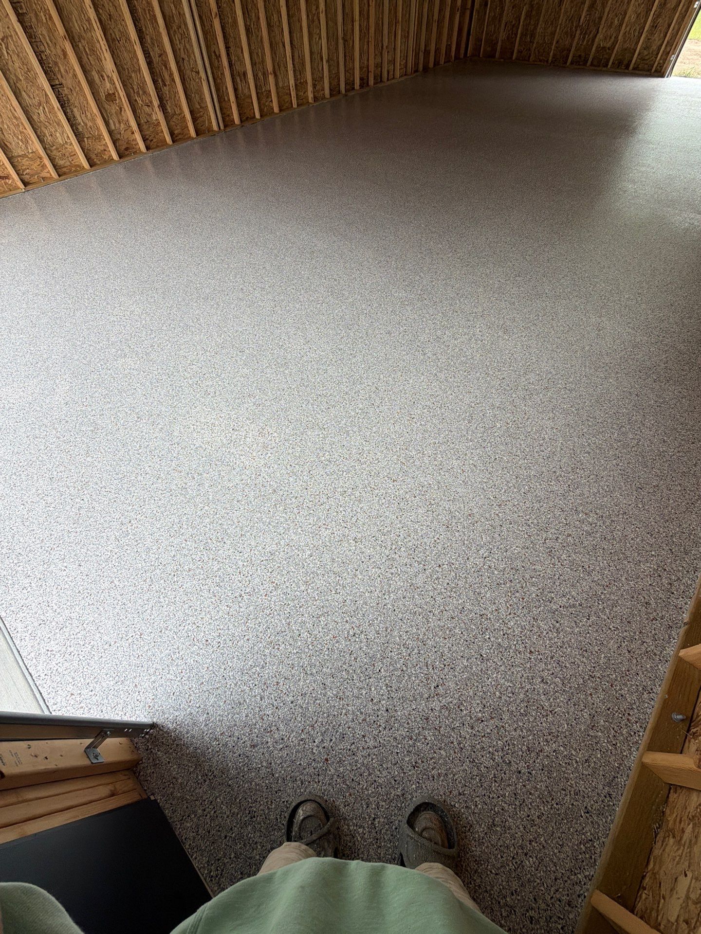 Multi-Color Epoxy Flake Floor Coating for Grandville Garage by Gordon Painting